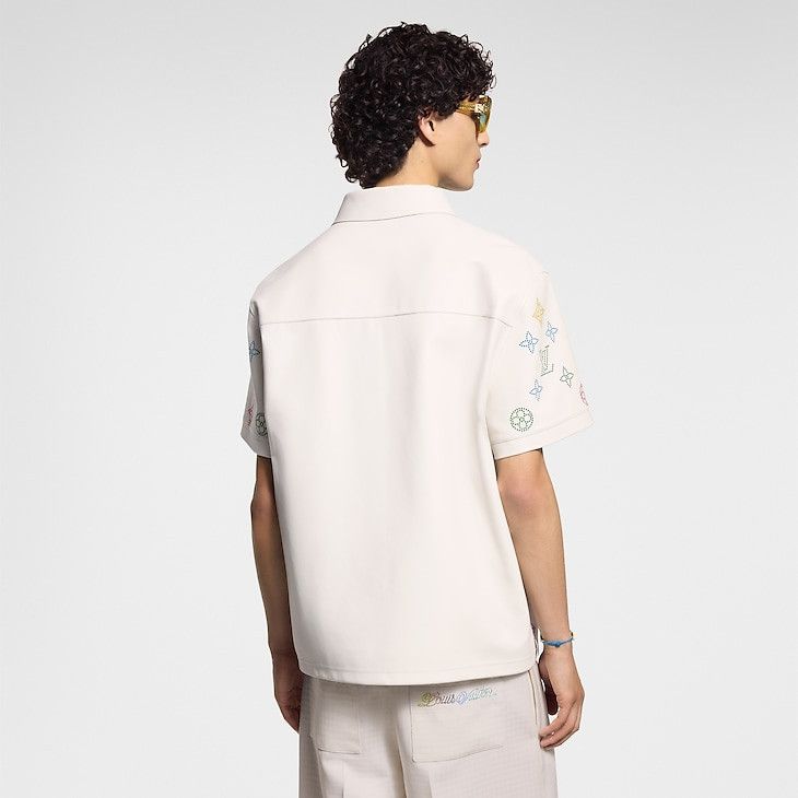 Louis Vuitton Monogram Flower Perforated Leather Polo Shirt Size US M / EU 48-50 / 2 - 4 Thumbnail
