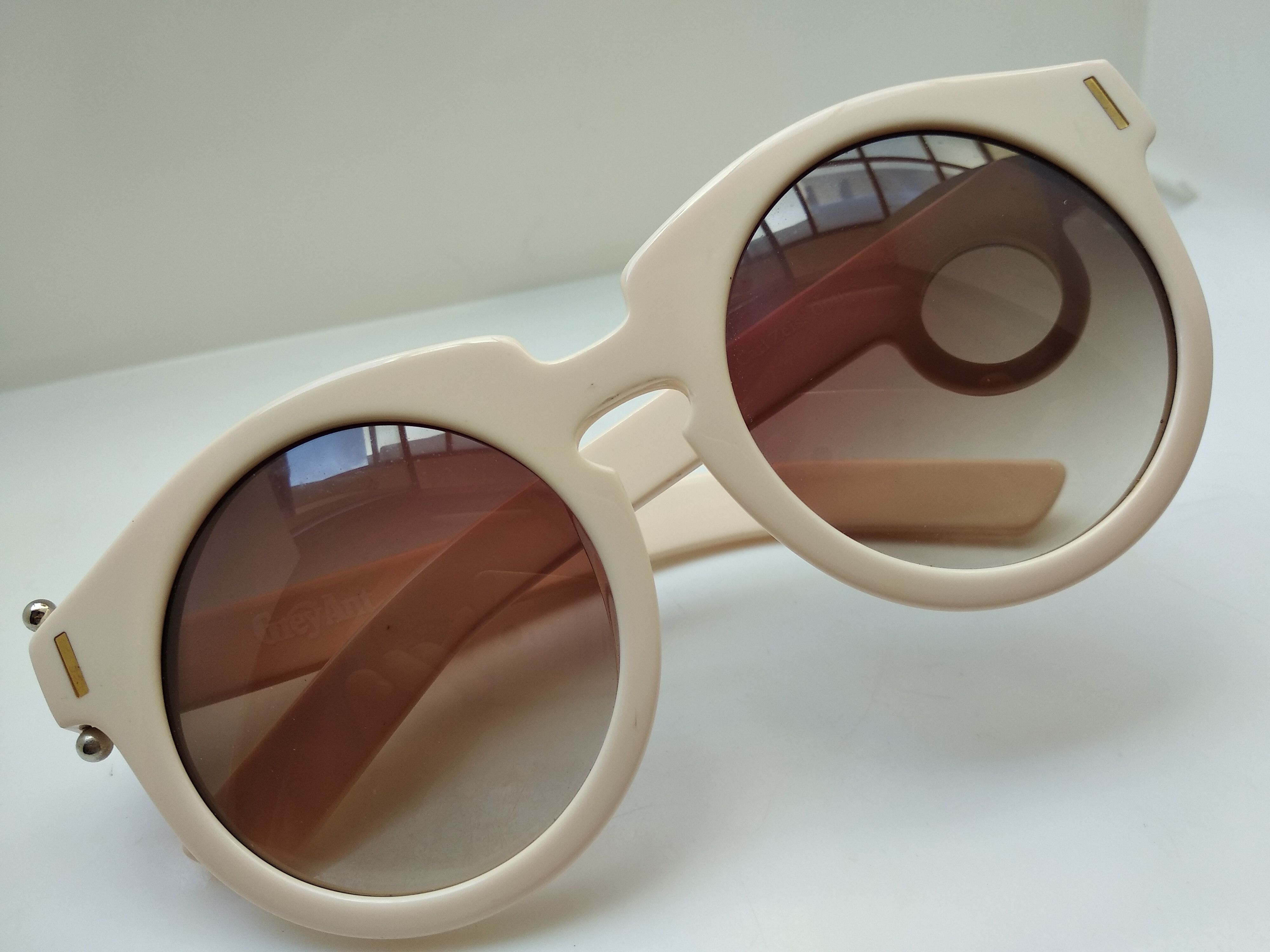 Grey Ant Grey Ant Ivory white Round Sunglasses Frame Size ONE SIZE - 11 Thumbnail