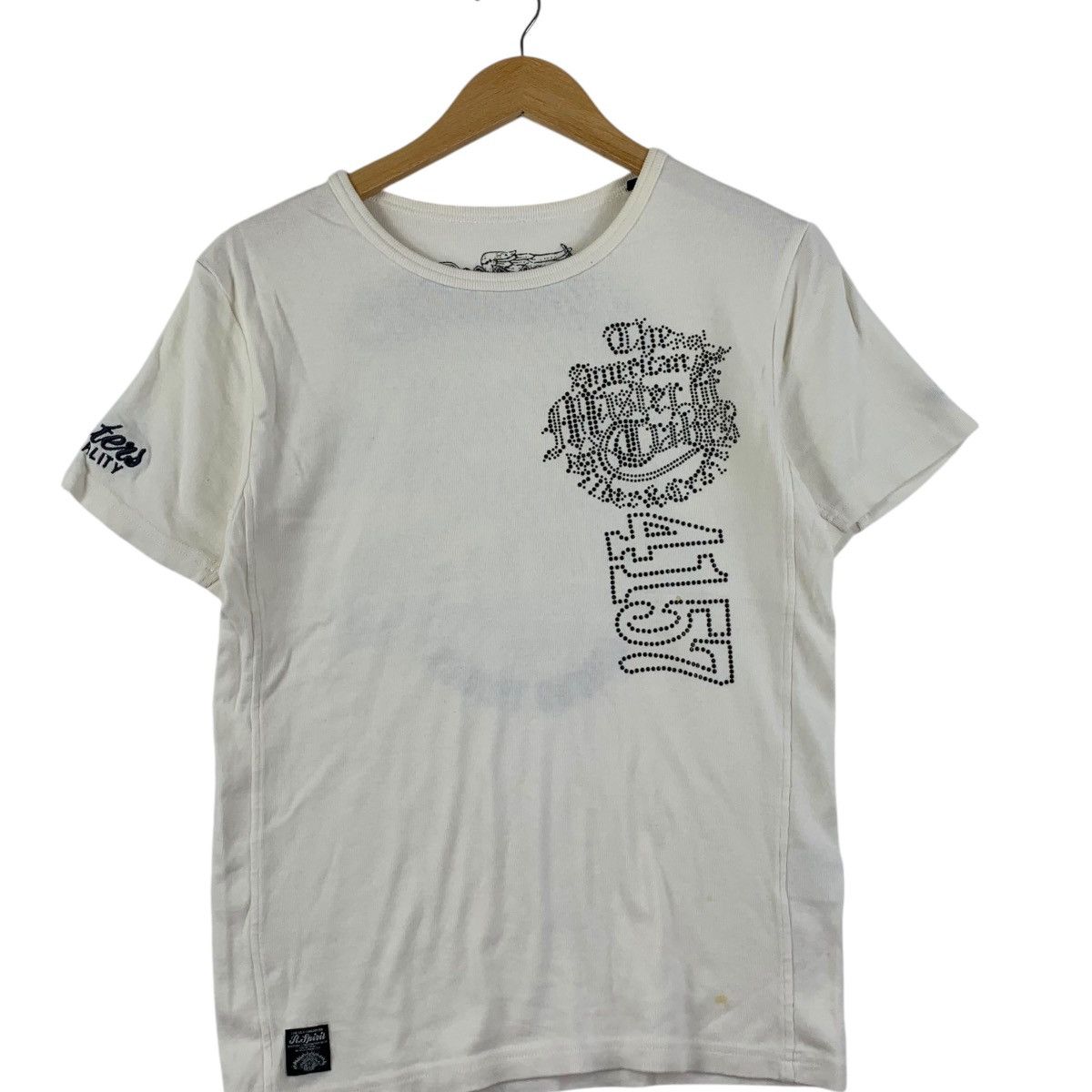 Vintage R. SPIRIT MOTORCYCLE Swarovski Bling American Tee Shirt Size S / US 4 / IT 40 - 3 Thumbnail