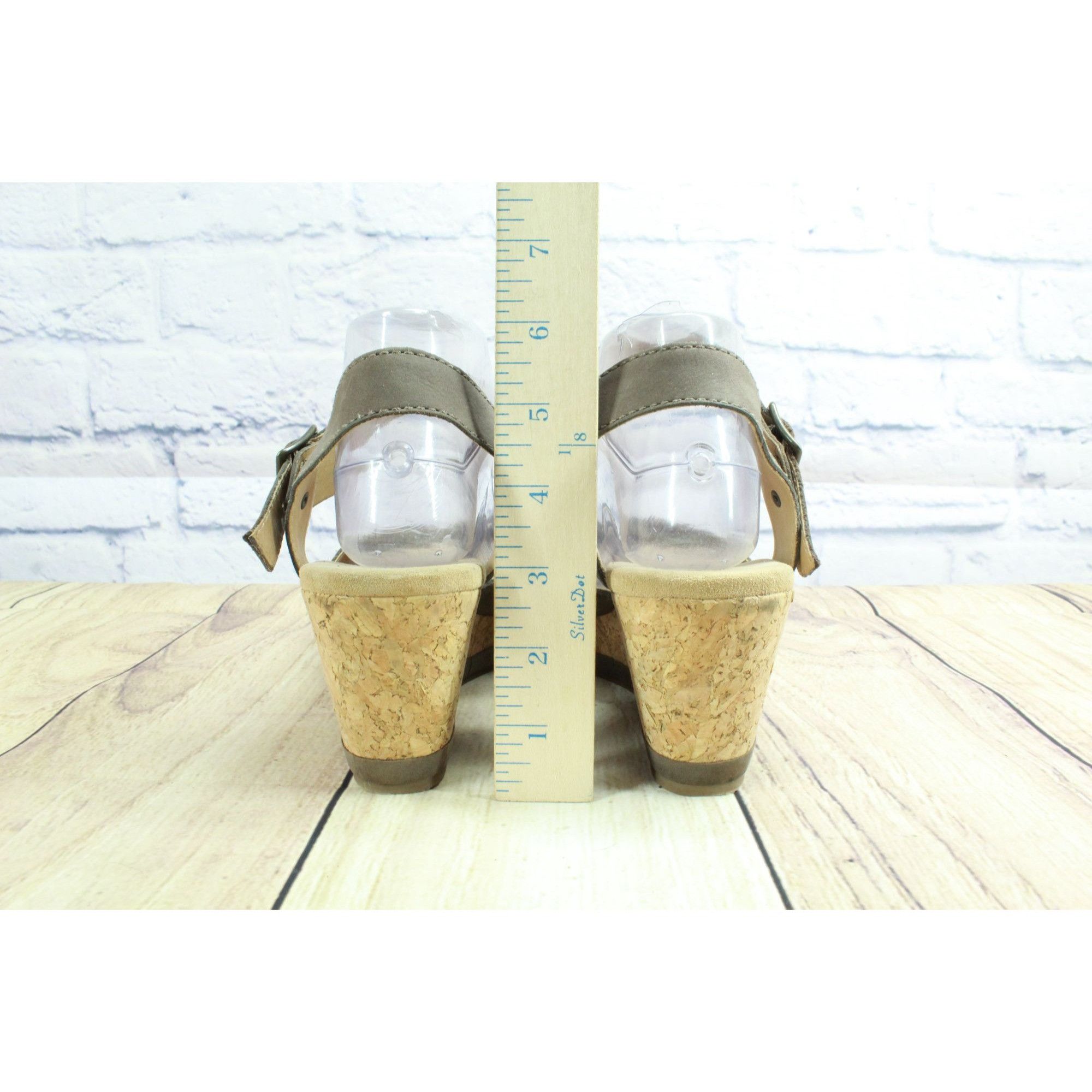 L.L. Bean × Leather LL Bean Brown Suede Wedge Sandals Womens 9M Ankle Strap Size US 9 / IT 39 - 6 Thumbnail