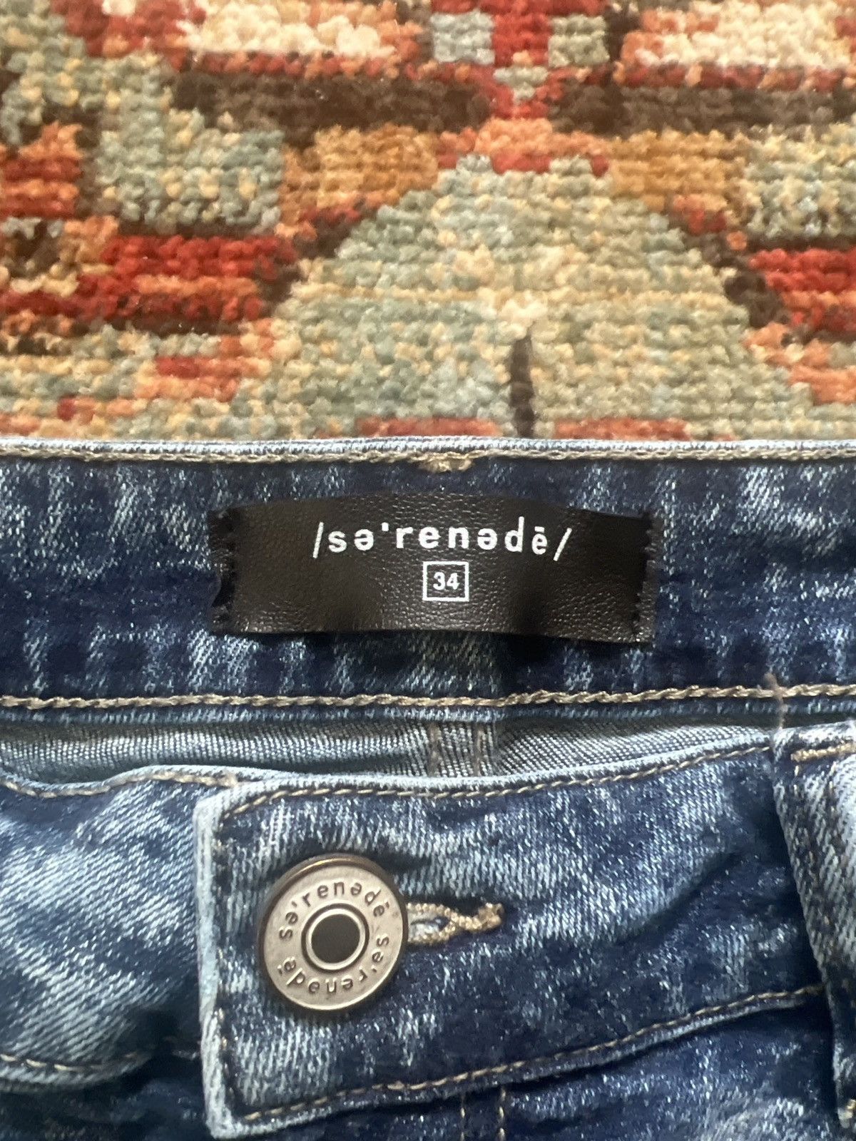 SERENEDE Serenede Blue Ripped Jeans Size US 34 / EU 50 - 2 Thumbnail
