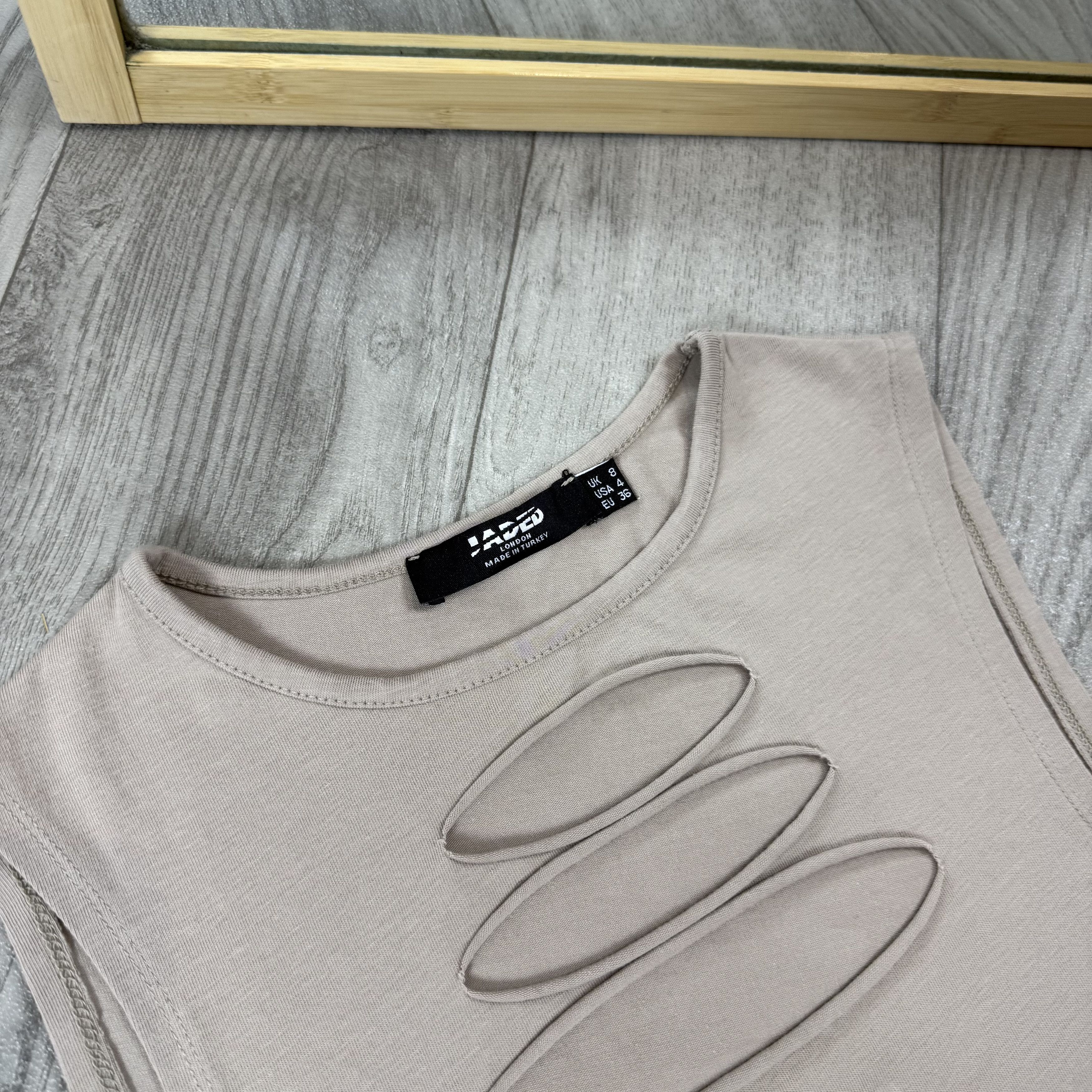 Jaded London Jaded London Ripped Tank Crop Top Size S / US 4 / IT 40 - 5 Thumbnail