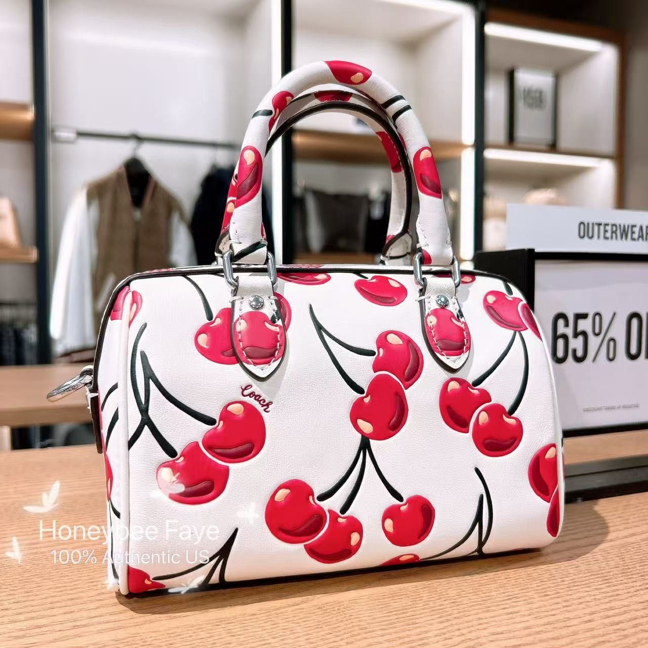 Coach Mini Rowan Crossbody Bag With Cherry Print CY745 Size ONE SIZE - 4 Thumbnail