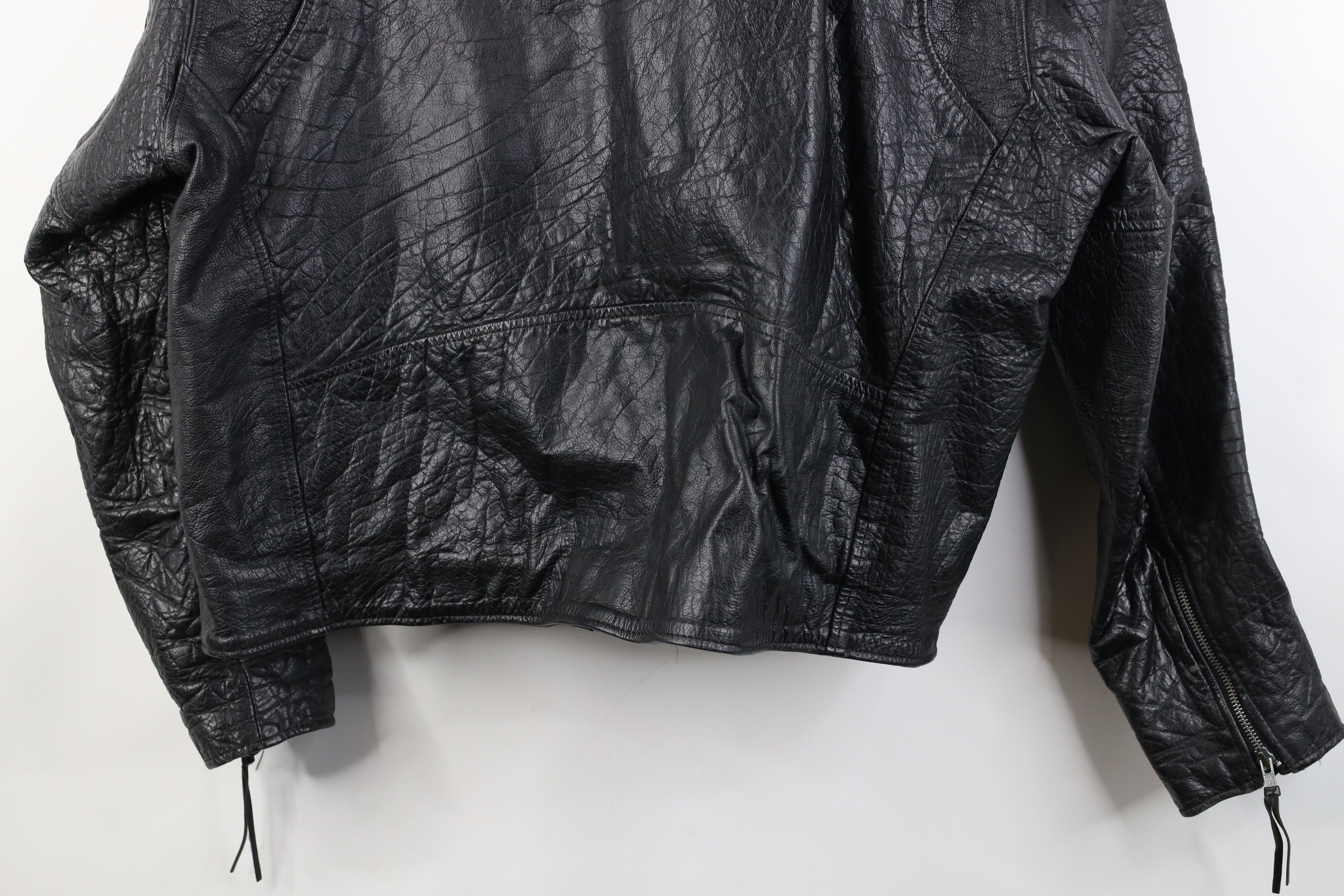 Vintage Vintage 90s Streetwear Leather Motorcycle Battle Jacket Size US XXL / EU 58 / 5 - 15 Thumbnail