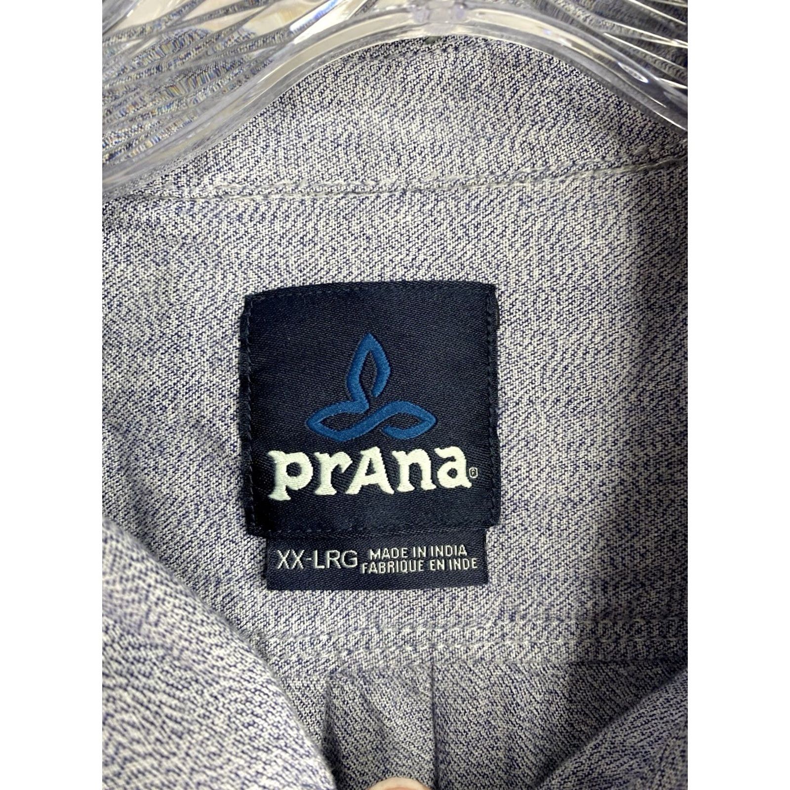 Prana prAna Shirt Mens XXL Blue Button Down Organic Cotton Casual Hiking Chest Pocket Size US XXL / EU 58 / 5 - 4 Thumbnail
