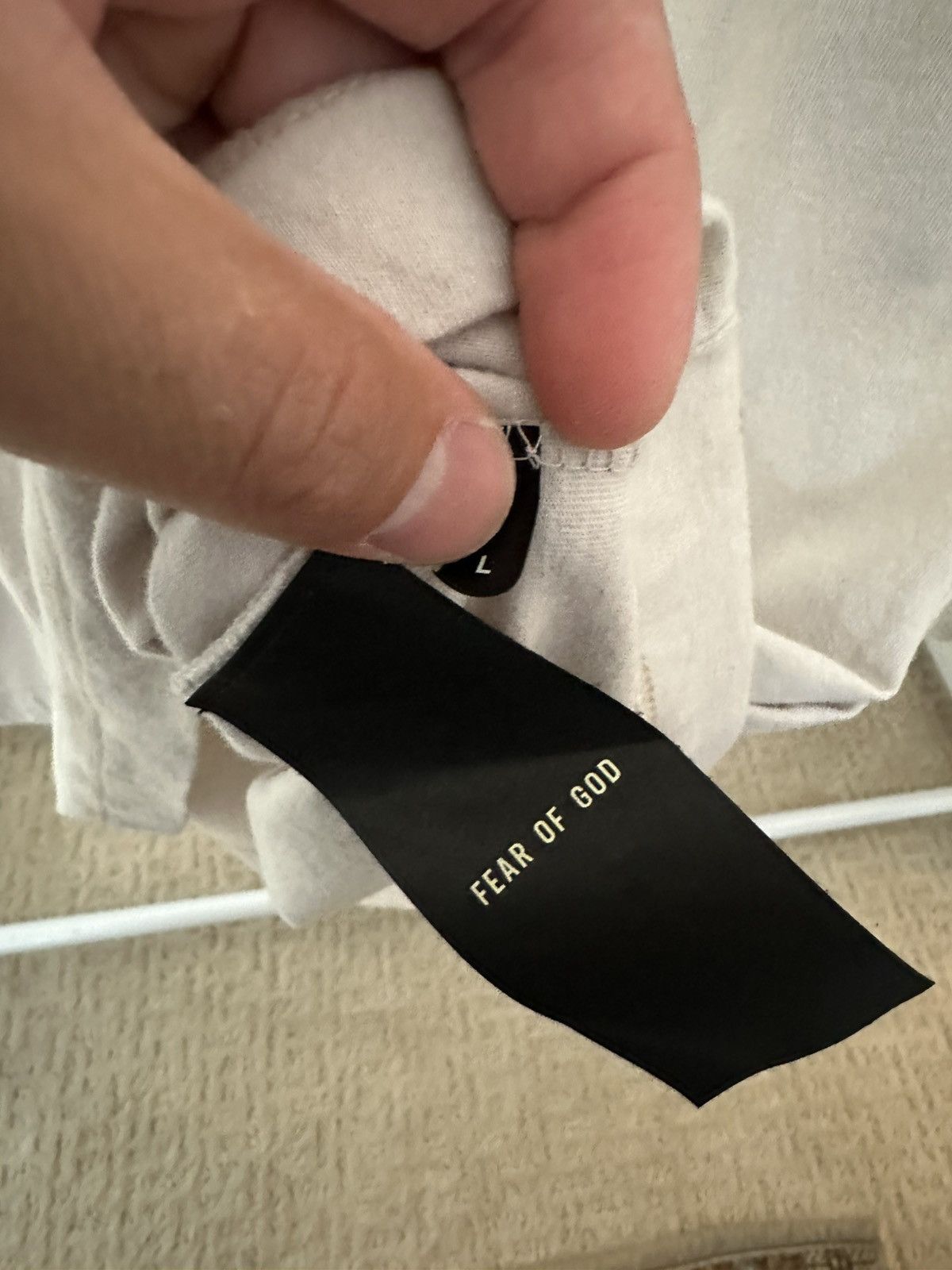 Fear of God Fear of God Baseball Tee - Beige - L Size US L / EU 52-54 / 3 - 3 Thumbnail