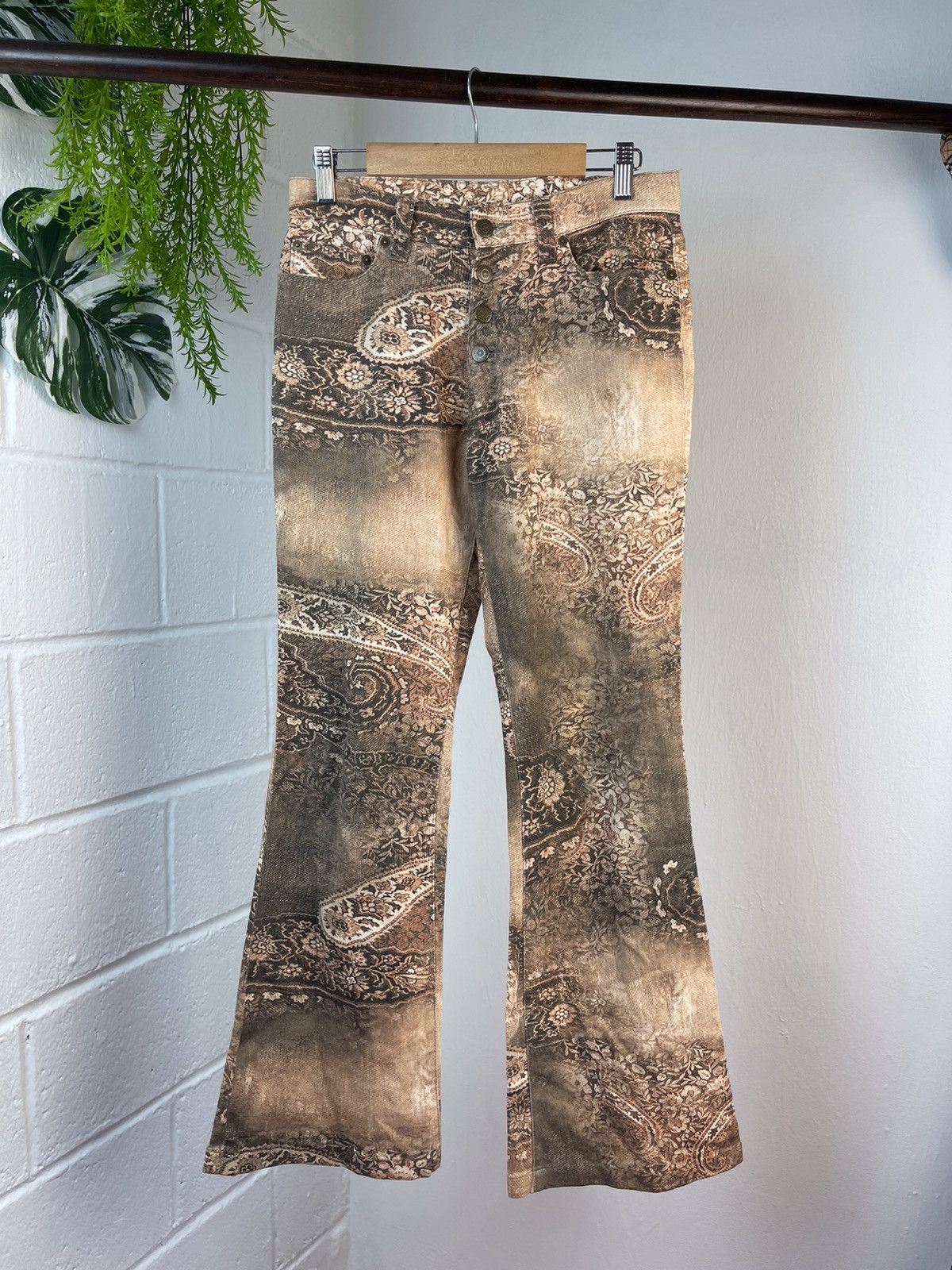 00s tornado mart flare denim leopard y2k パンツ Y2K 00s TORNADO