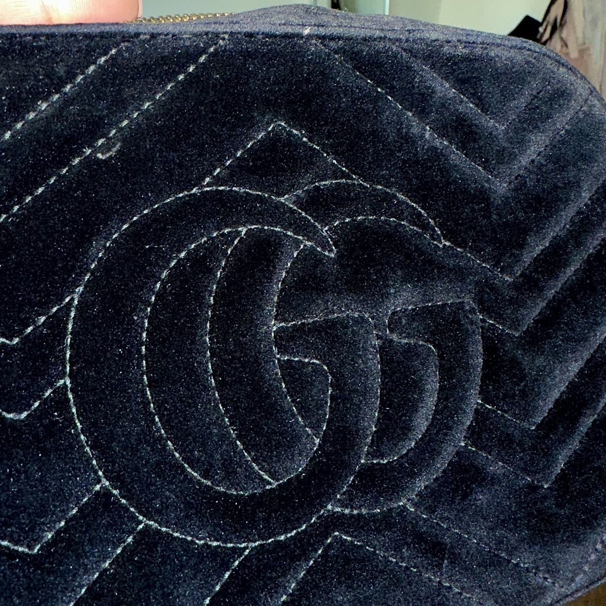 Gucci Gucci GG Marmont Bag in Black Velvet Limited Edition Size ONE SIZE - 6 Thumbnail