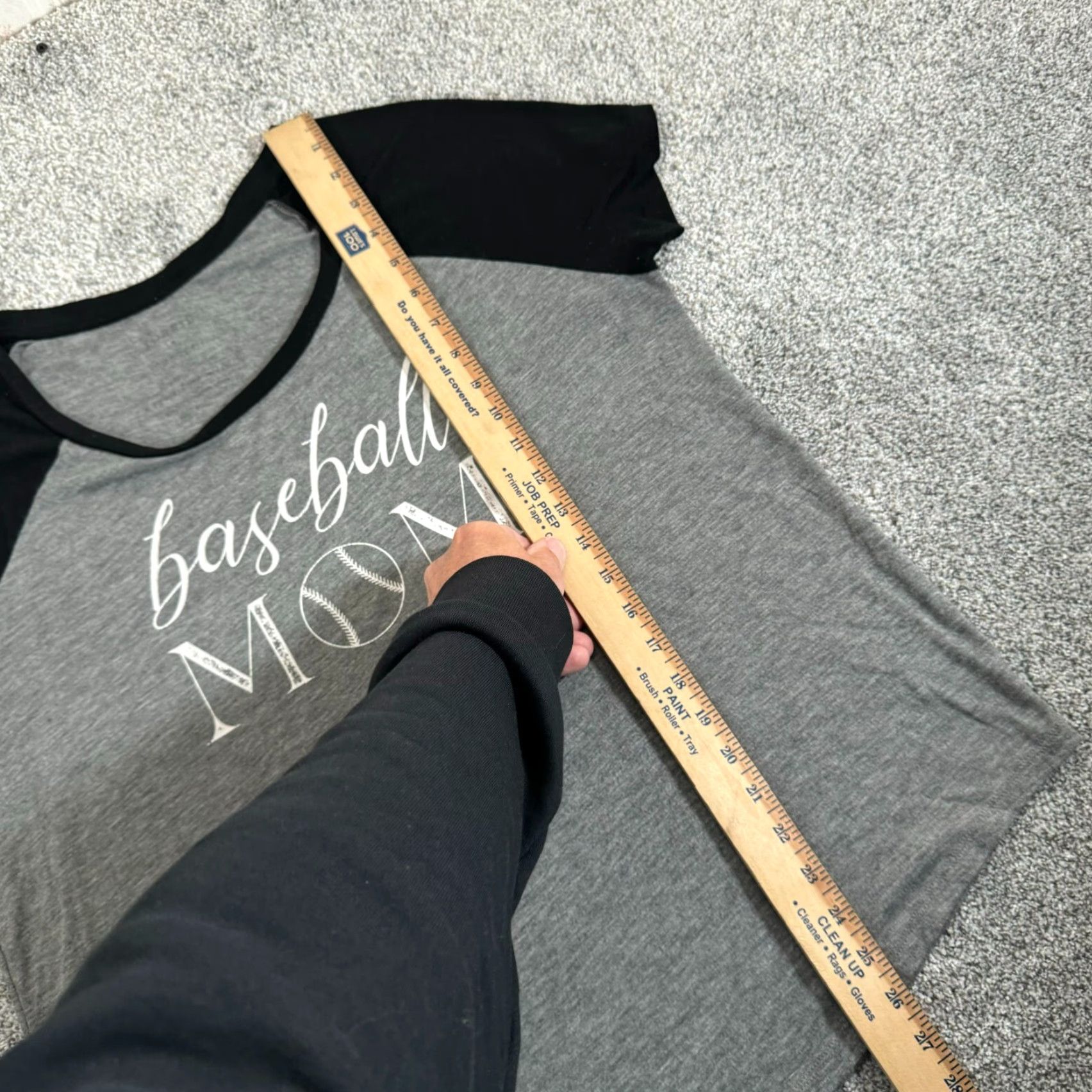 Torrid Torrid Raglan Tee T-Shirt Womens Plus 1X Baseball Mom Classic Fit Shirt Short Sleeve Gray 1X Sports Size XL / US 12-14 / IT 48-50 - 5 Thumbnail
