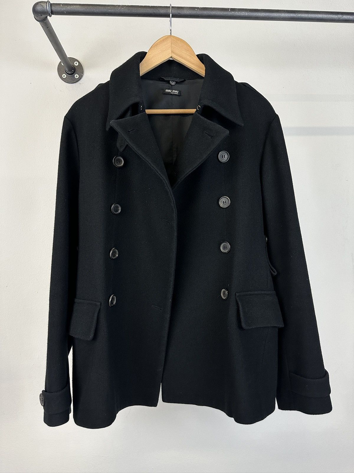 2000s Miu Miu double breasted wool coat