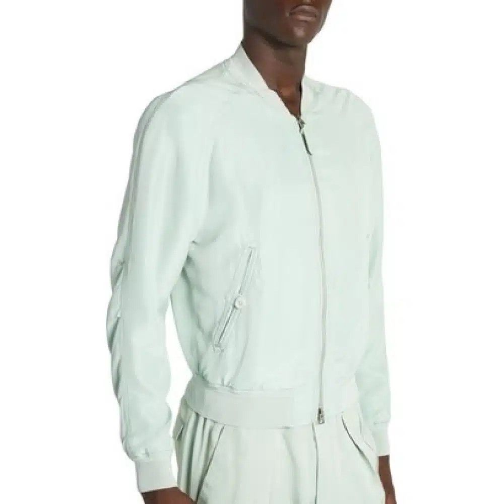 Tom Ford o1loc1c0325 OBS004 Bomber Jacket in Light Blue Size US M / EU 48-50 / 2 - 2 Thumbnail