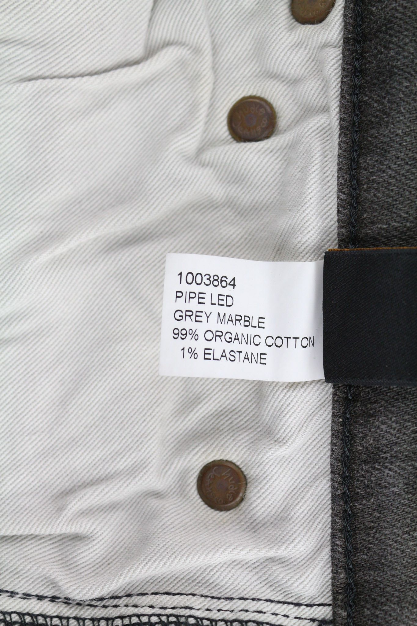 Nudie Jeans PIPE LED W29/L32 Grey Marble Organic Skinny Zip Fly 81915 Size US 29 - 8 Thumbnail