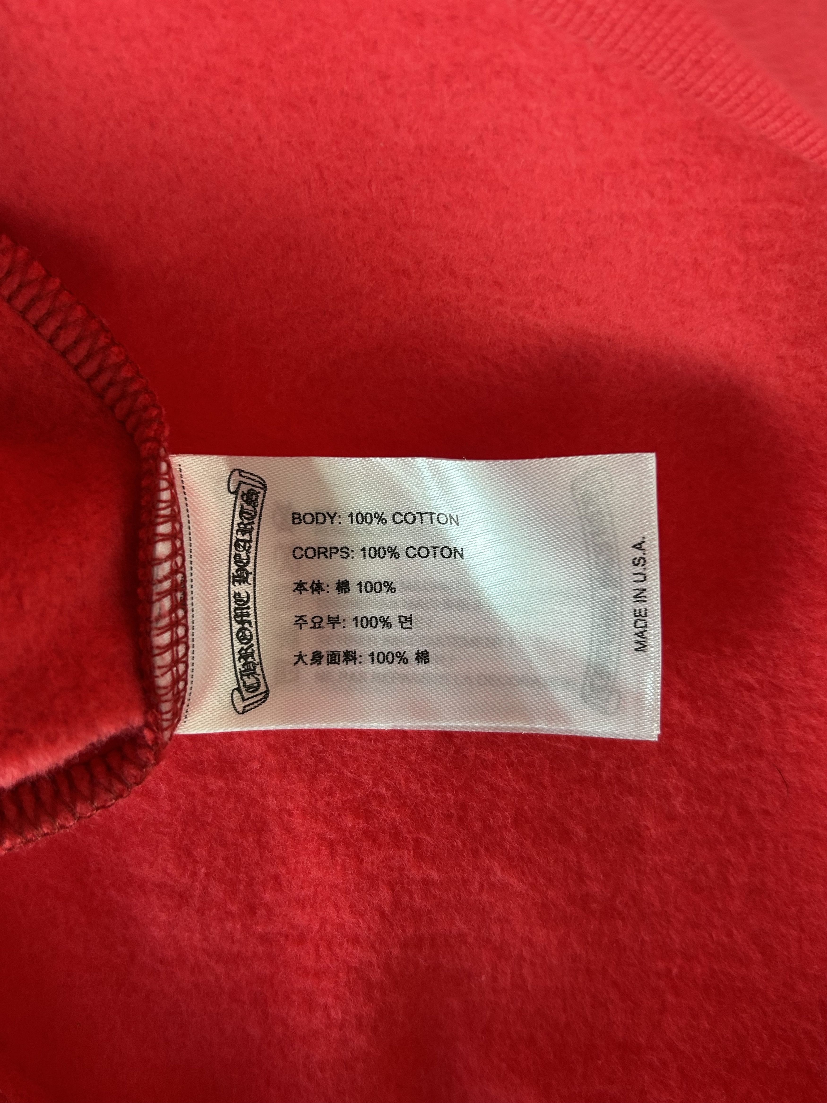 Chrome Hearts Chrome Hearts Red & White Scroll Logo Hoodie Size US XL / EU 56 / 4 - 4 Thumbnail