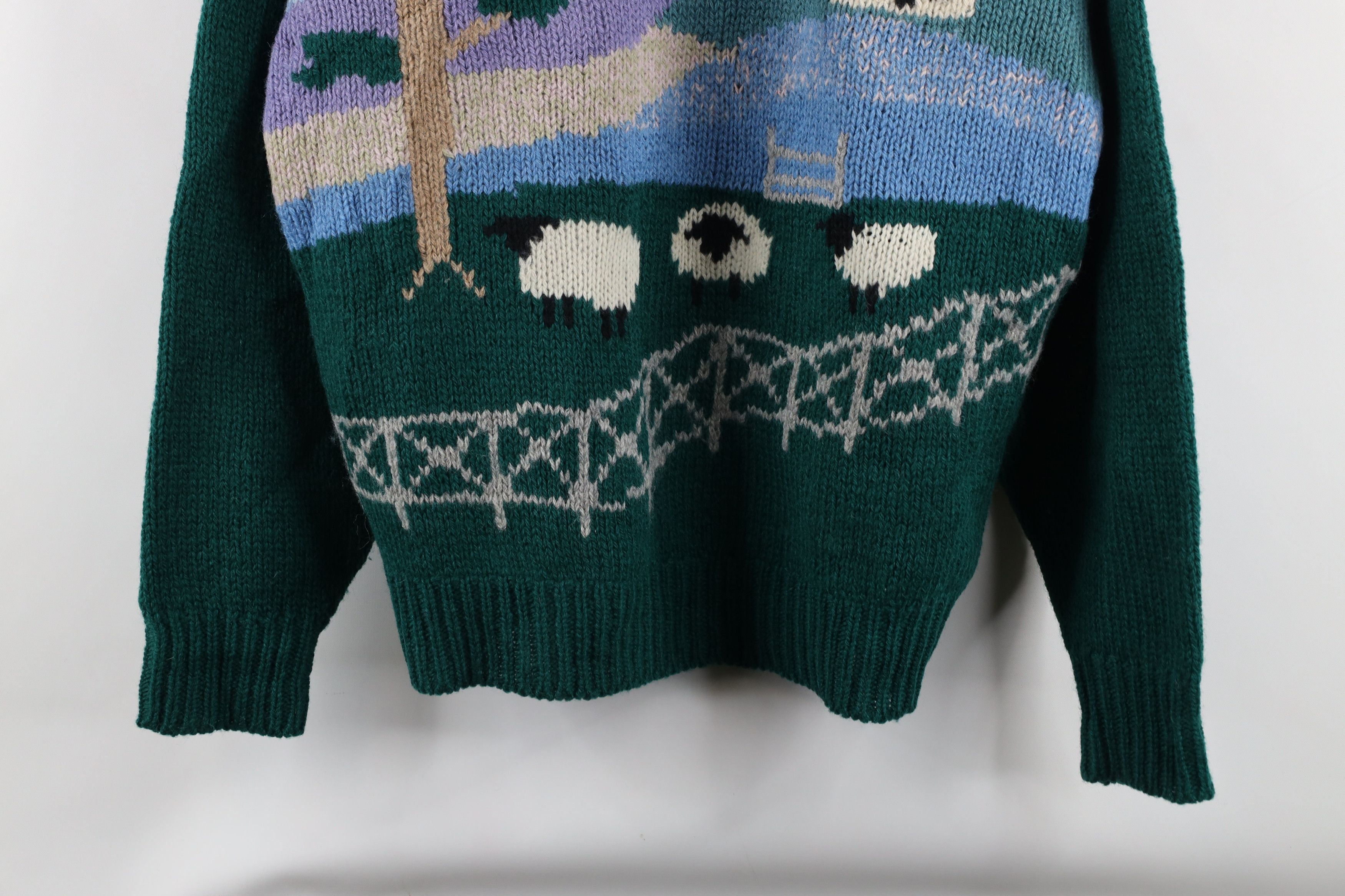 Vintage Vintage 70s Streetwear Knit Country Farmhouse Sheep Sweater Size XL / US 12-14 / IT 48-50 - 3 Thumbnail