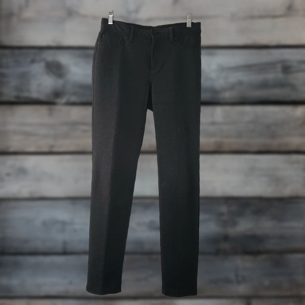 Vintage Chico's Womens Ponte Knit Skinny Pants Sz 4 Gray Mid Rise Rayon Blend Dress Pants Jeans Trousers Skinny N/A Womens Size 27" / US 4 / IT 40 - 1 Thumbnail