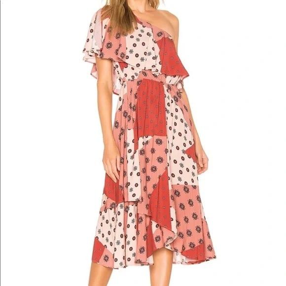 House of Harlow House Of Harlow 1960 Lea Dress in Rose Patchwork Midi Size XXS / US 00 / IT 34 - 1 Thumbnail