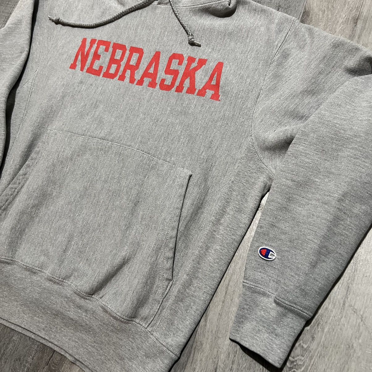 Champion VTG Champion Reverse Weave Grey Nebraska Cornhuskers Hoodie Size US S / EU 44-46 / 1 - 4 Thumbnail