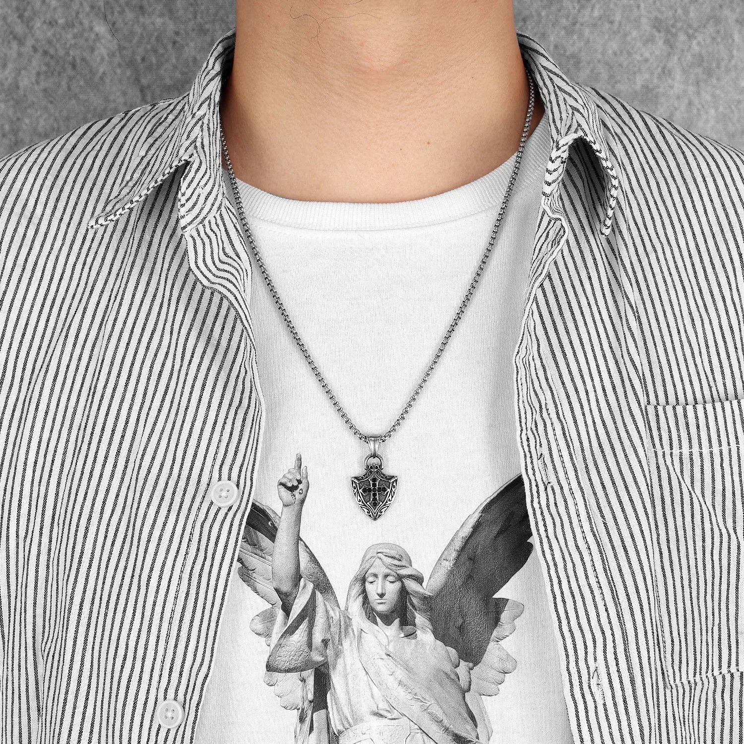 Other Cross Shield Pendant Accessories Necklace Gifts Size ONE SIZE - 5 Thumbnail