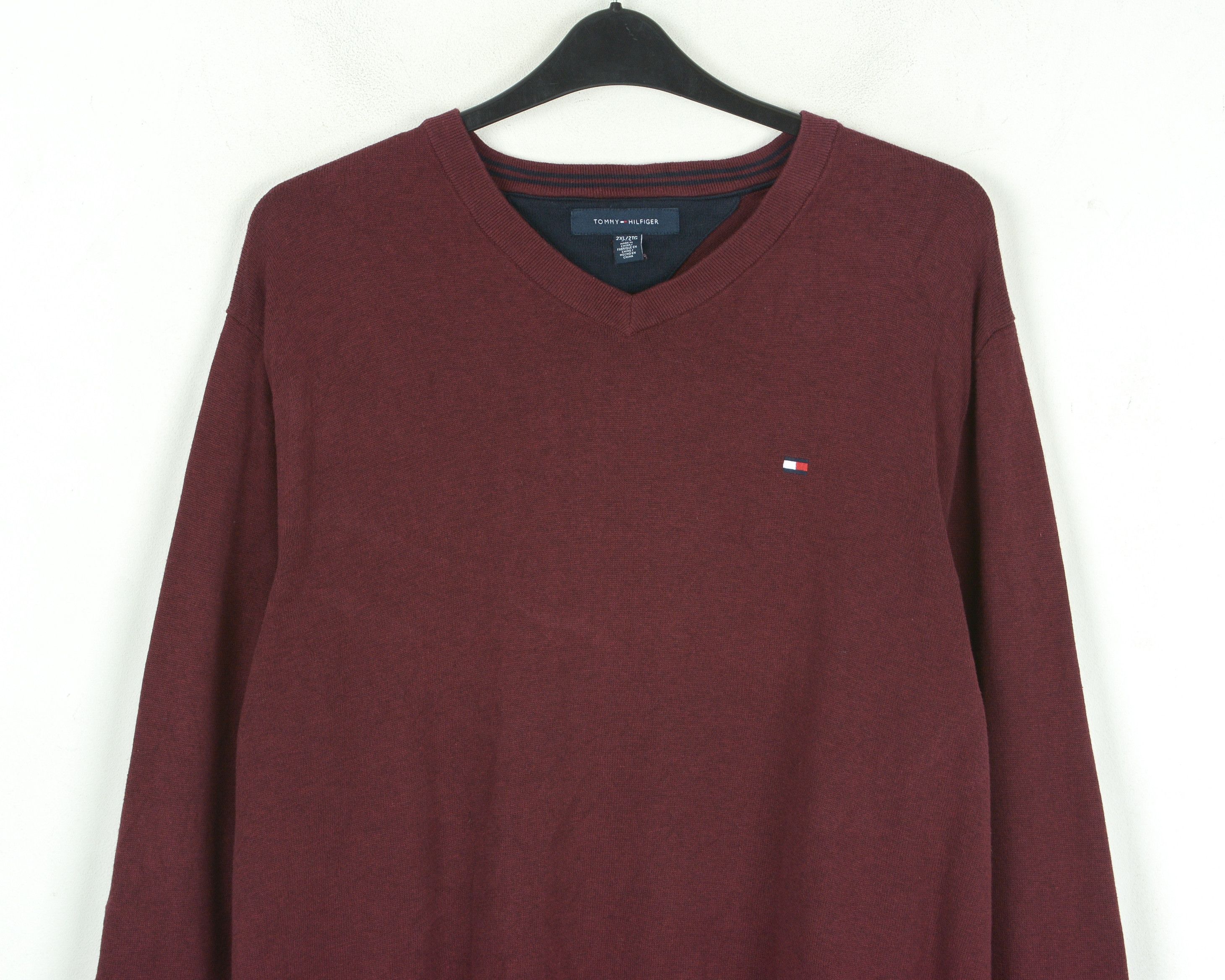 Tommy Hilfiger Knit V Neck 2XL Sweater Jumper Pullover Casual Size US XXL / EU 58 / 5 - 5 Thumbnail