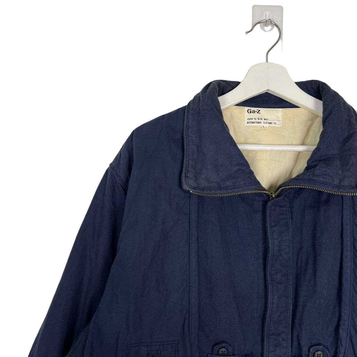 Issey Miyake RARE VINTAGE 80s GA-Z STYLE BLUE WAY CRONICAL BOMBER JACKET Size US L / EU 52-54 / 3 - 7 Thumbnail