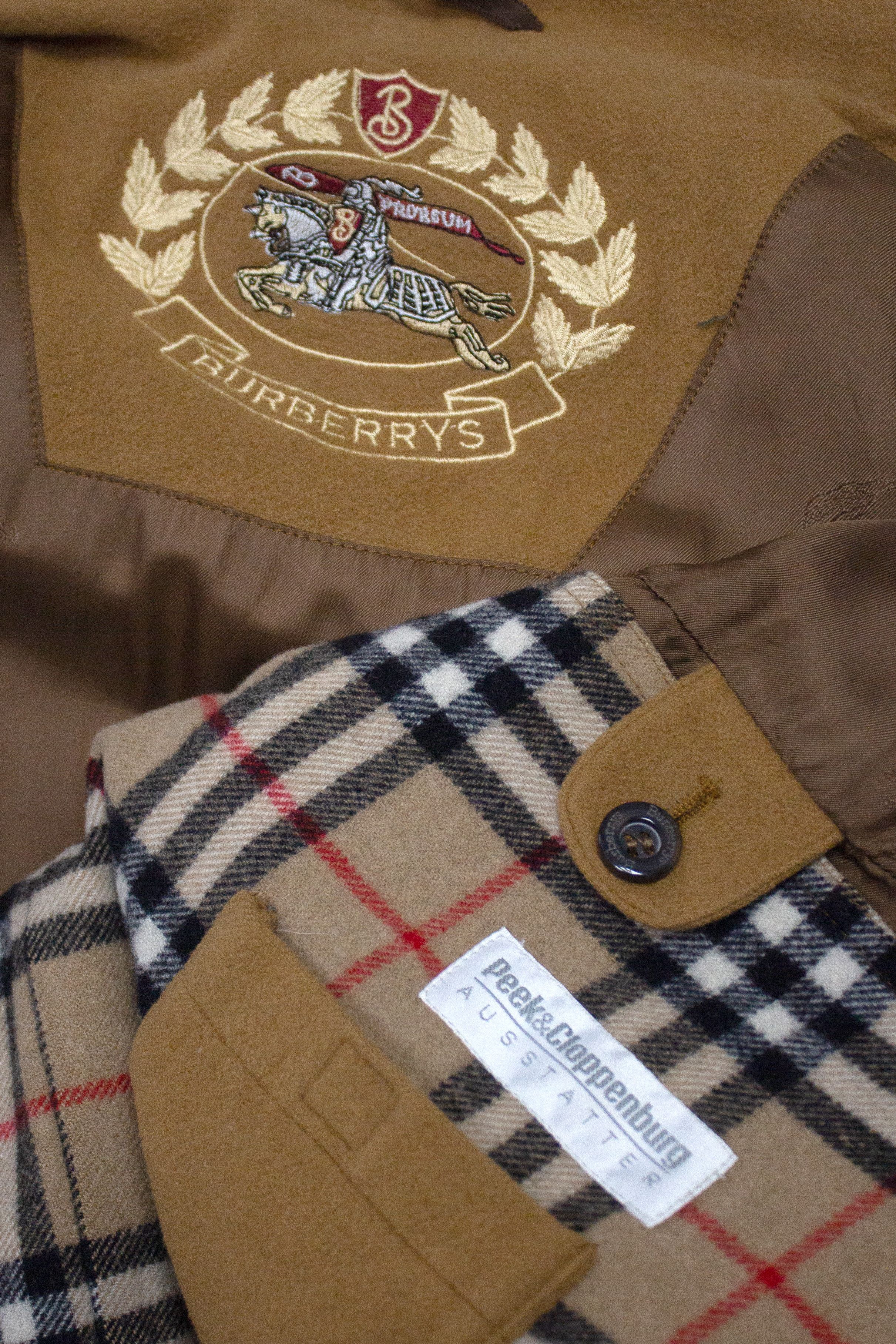 Burberry Vintage Burberry Beige Wool Trench Coat 90s Preppy Size US XL / EU 56 / 4 - 6 Thumbnail
