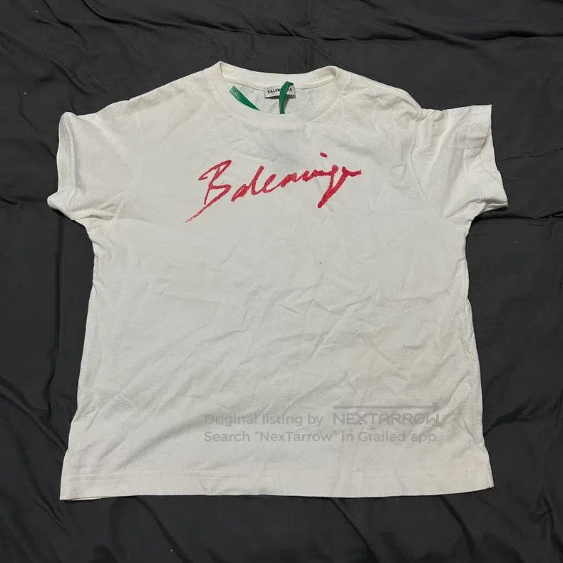 Balenciaga Balenciaga Logo Printed Round Neck Short Sleeve T-Shirt Size US S / EU 44-46 / 1 - 1 Thumbnail