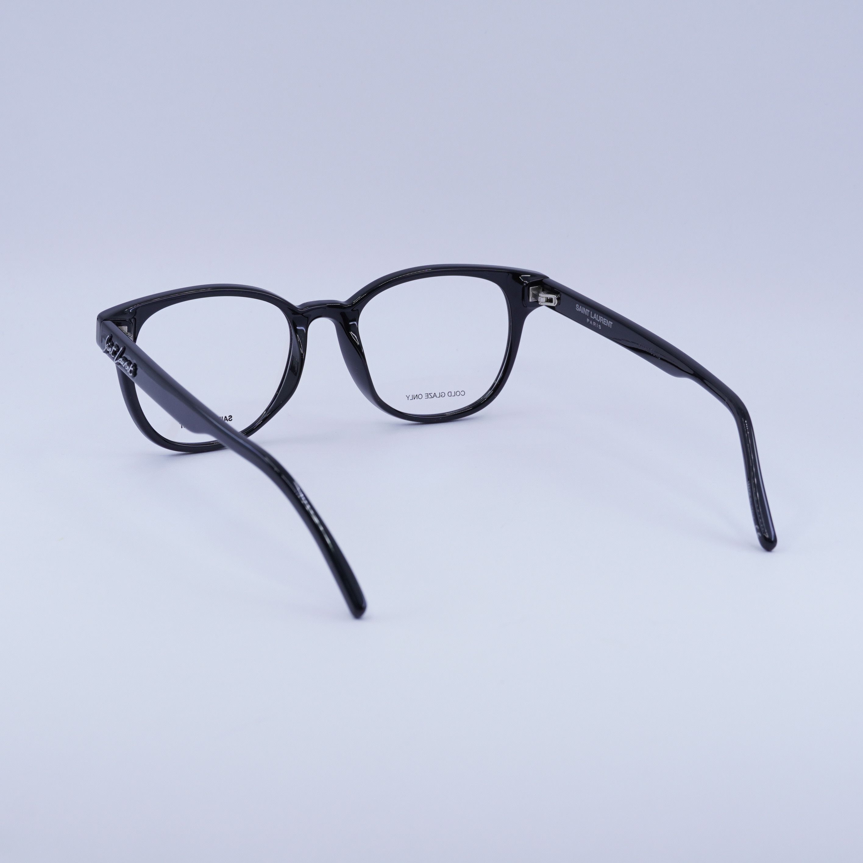 Saint Laurent Paris Saint Laurent SL399 001 Eyeglasses Black 53mm Square Frame Size ONE SIZE - 4 Thumbnail