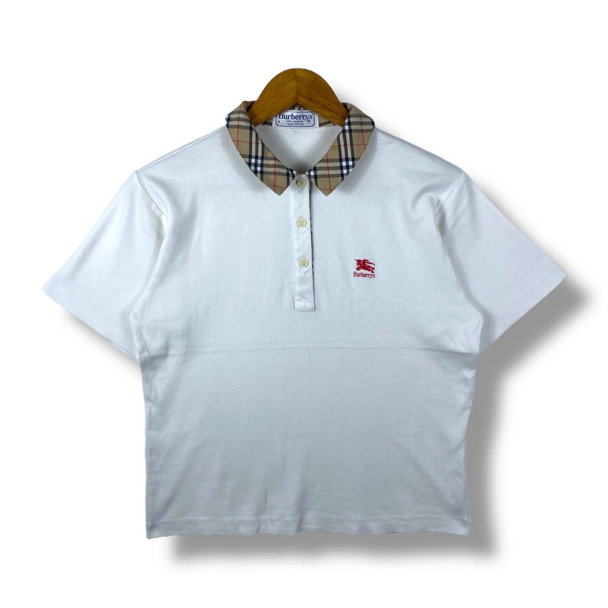 Burberry × Vintage Vintage 90's BURBERRYS OF LONDON Small Logo Women Polo Shirt Size M / US 6-8 / IT 42-44 - 1 Thumbnail