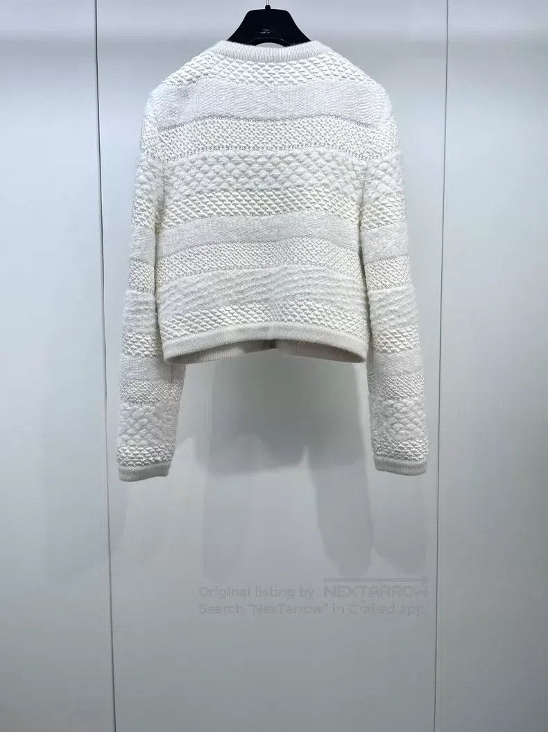 Chanel Chanel Milk-white knitted cardigan coat Size XS / US 0-2 / IT 36-38 - 2 Thumbnail