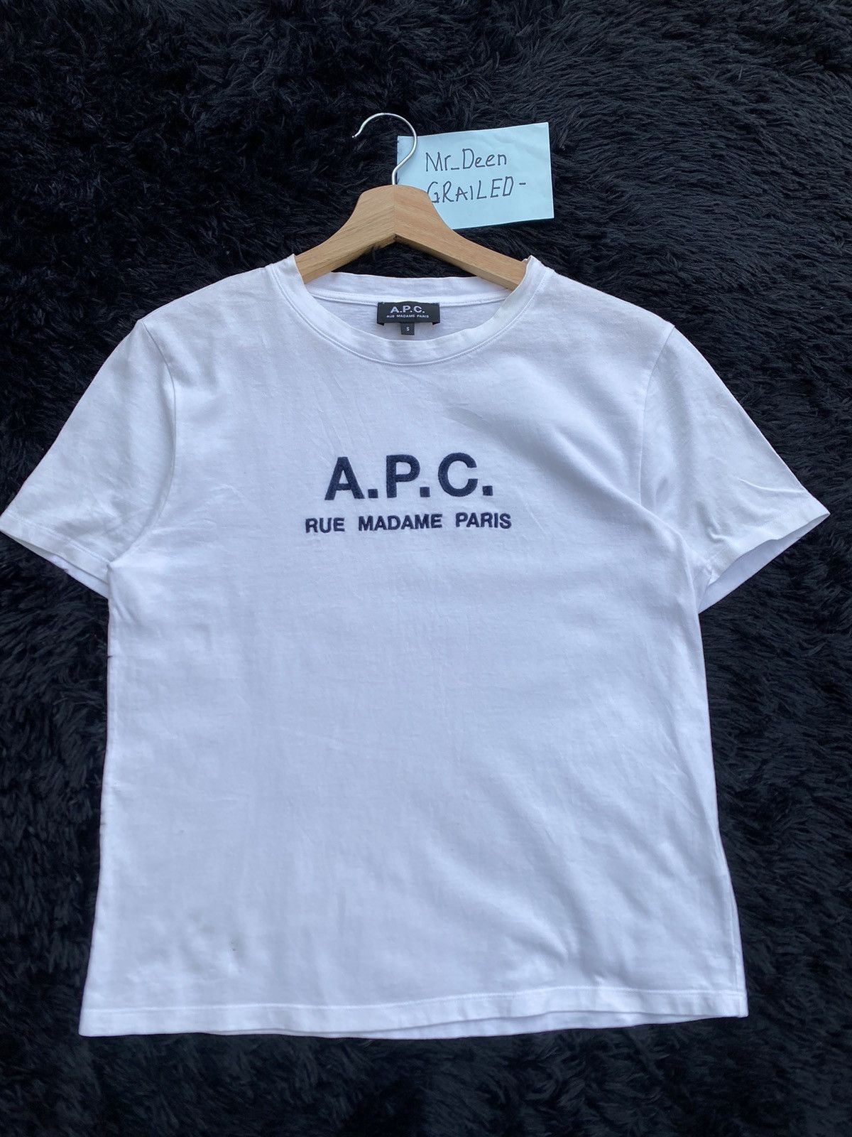 A.P.C. Rare A.P.C Rue Madame Paris Spellout Tshirt Size US S / EU 44-46 / 1 - 4 Thumbnail