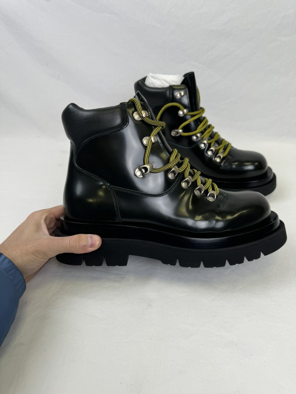 Bottega Veneta o1n1vont1224 Lug Hiking Ankle Boots in Dark Green Size US 10.5 / EU 43-44 - 8 Thumbnail