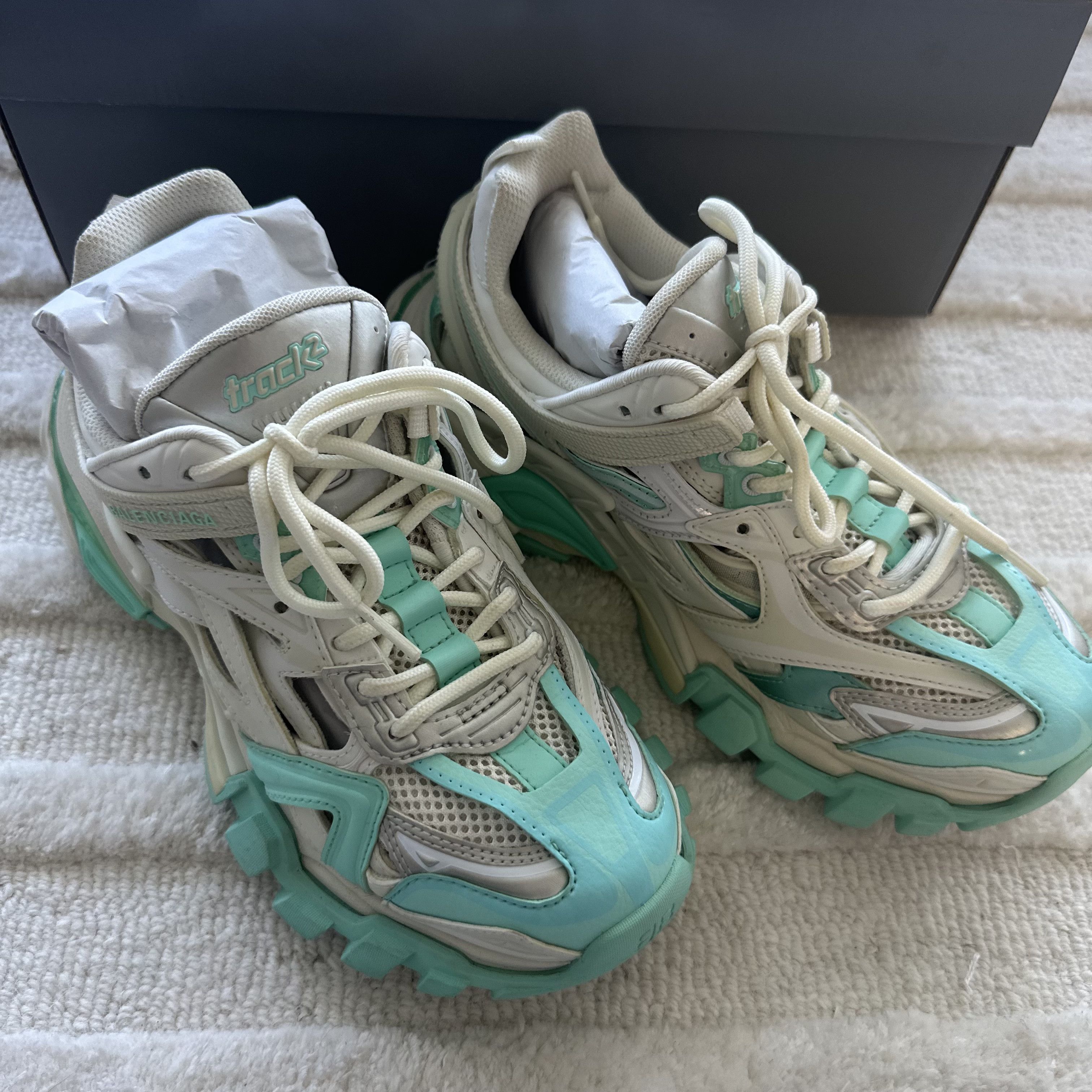 Balenciaga Balenciaga Track.2 Mint Sneakers Size US 7 / IT 37 - 2 Thumbnail