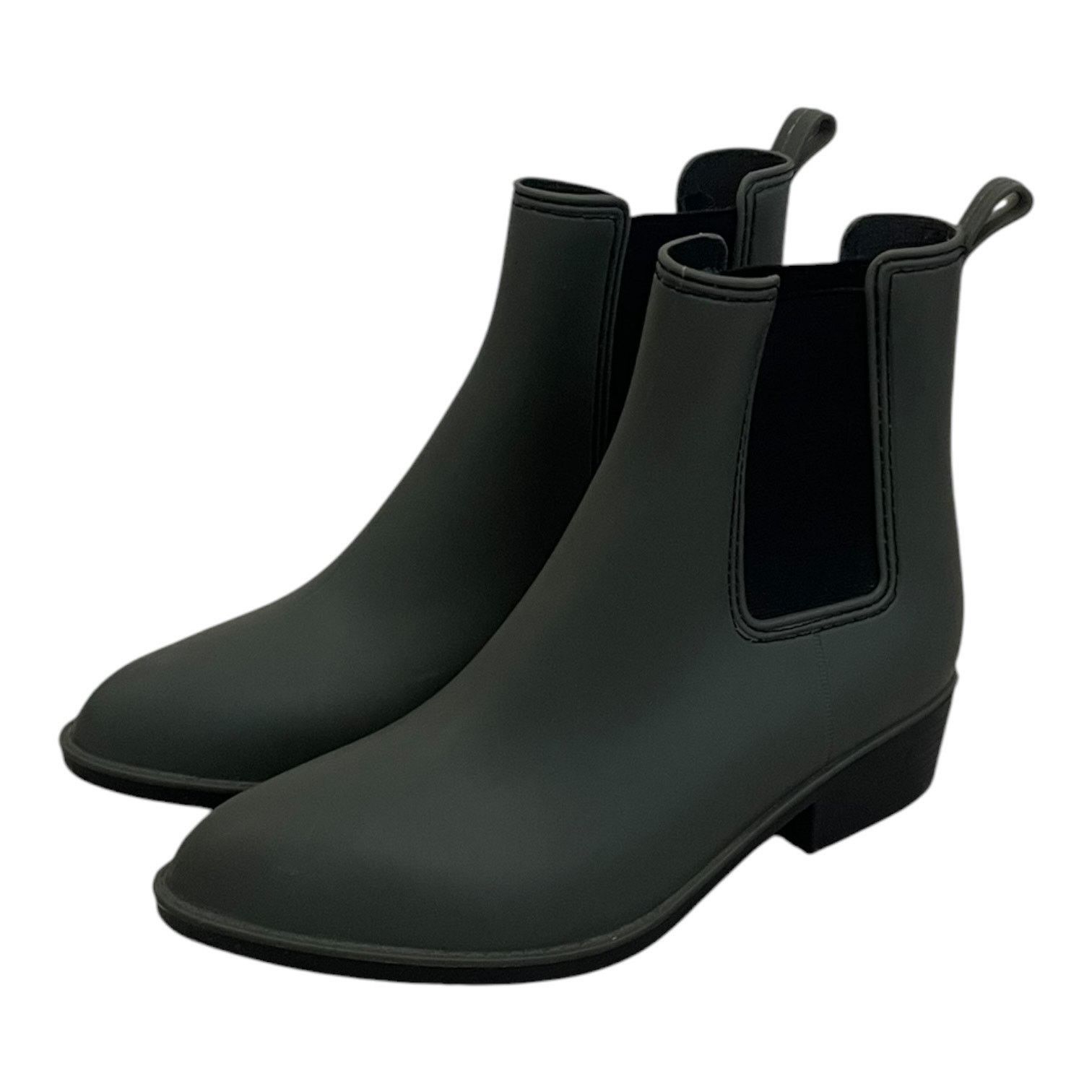 Urban Outfitters Urban Outfitters Olive Green Matte Rubber Chelsea Rain Boots Size US 8 / IT 38 - 3 Thumbnail
