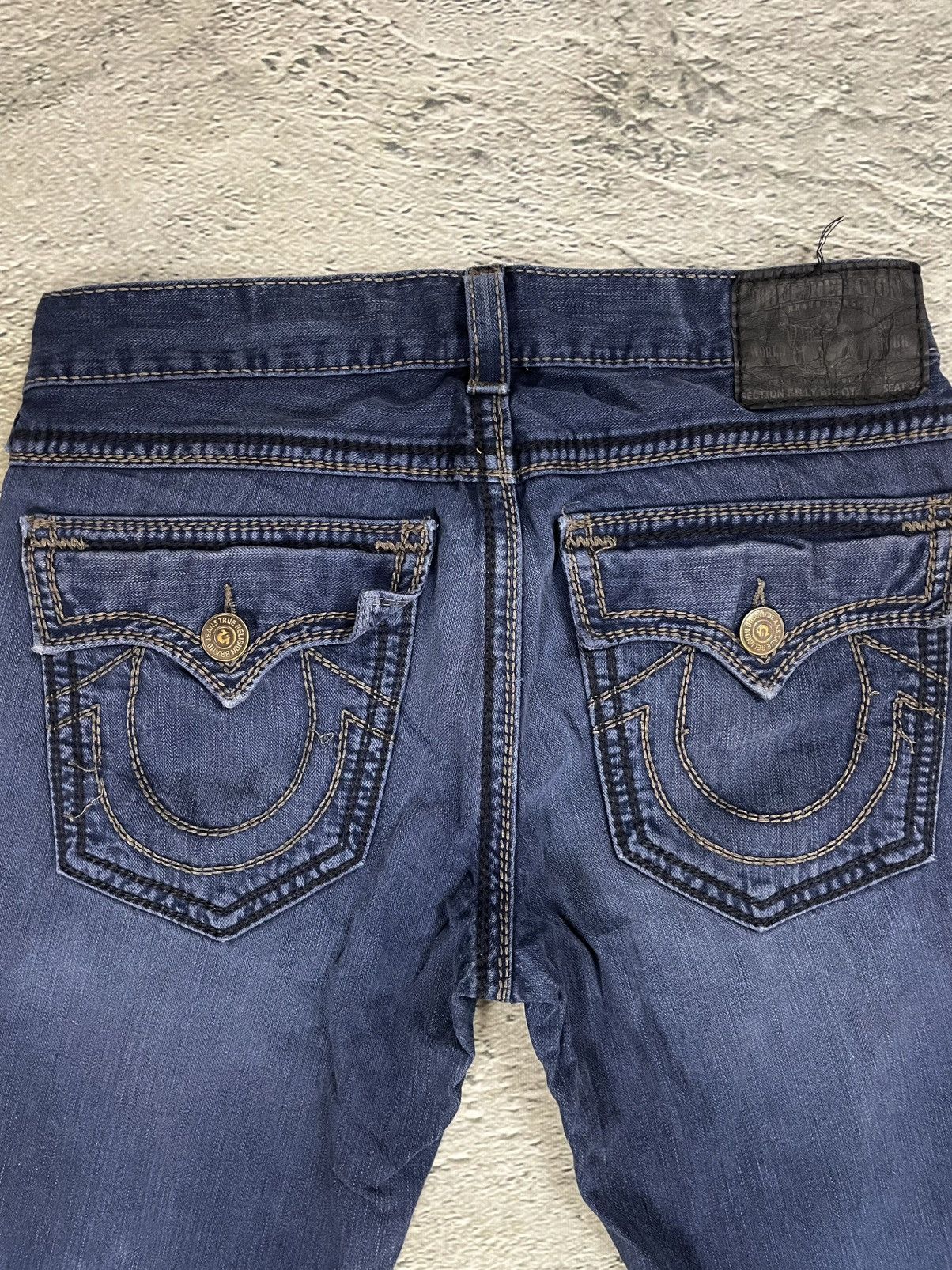 True Religion True Religion Billy blue jeans Black thick stitching Y2K Size US 34 / EU 50 - 7 Thumbnail