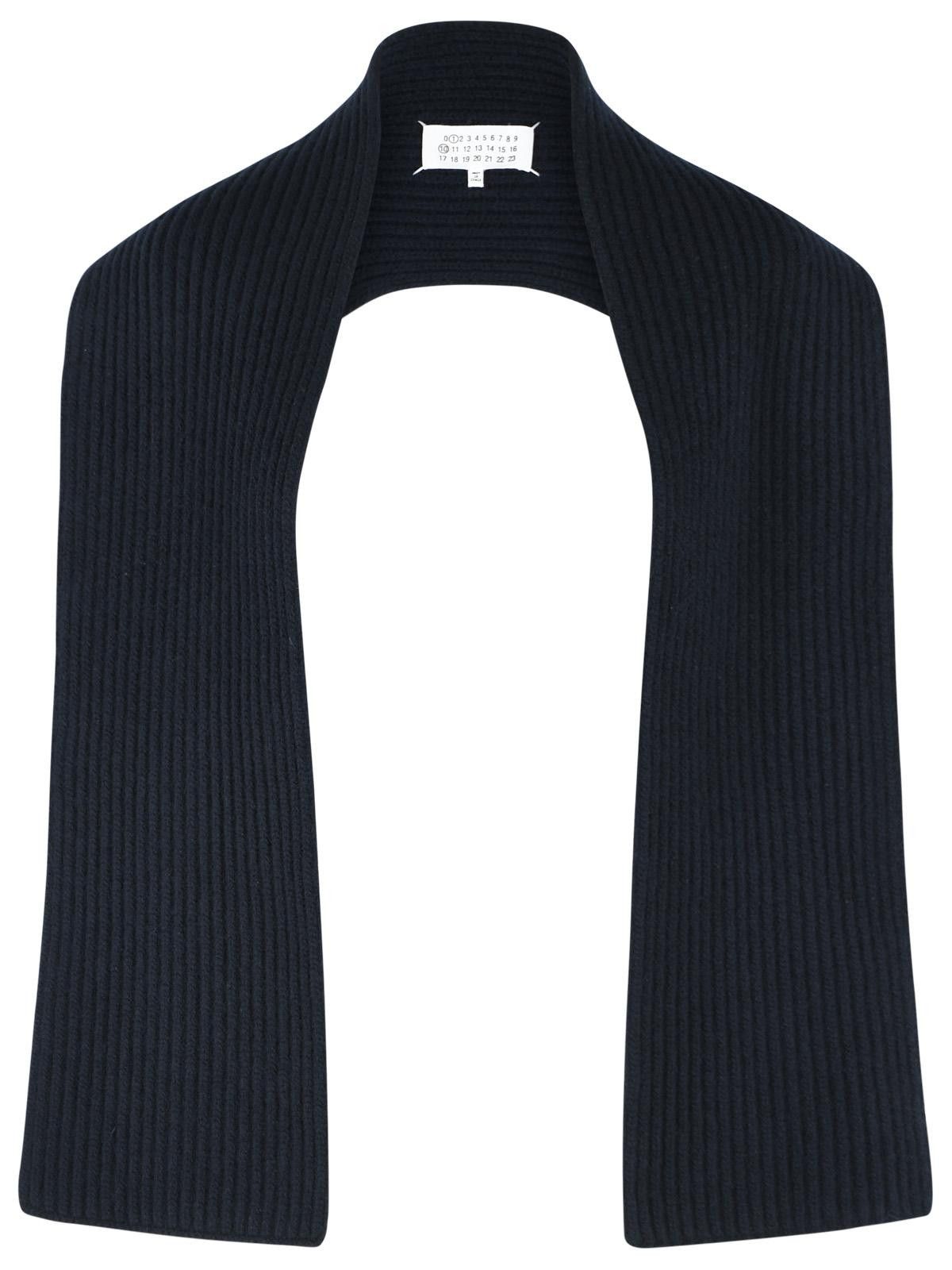 Maison Margiela MAISON MARGIELA Blue Virgin Wool Scarf Size ONE SIZE - 1 Thumbnail