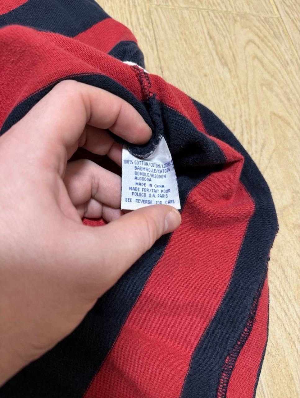 Polo Ralph Lauren × Vintage Vintage Polo Ralph Lauren Distressed Rugby Sweatshirt Size US L / EU 52-54 / 3 - 8 Thumbnail