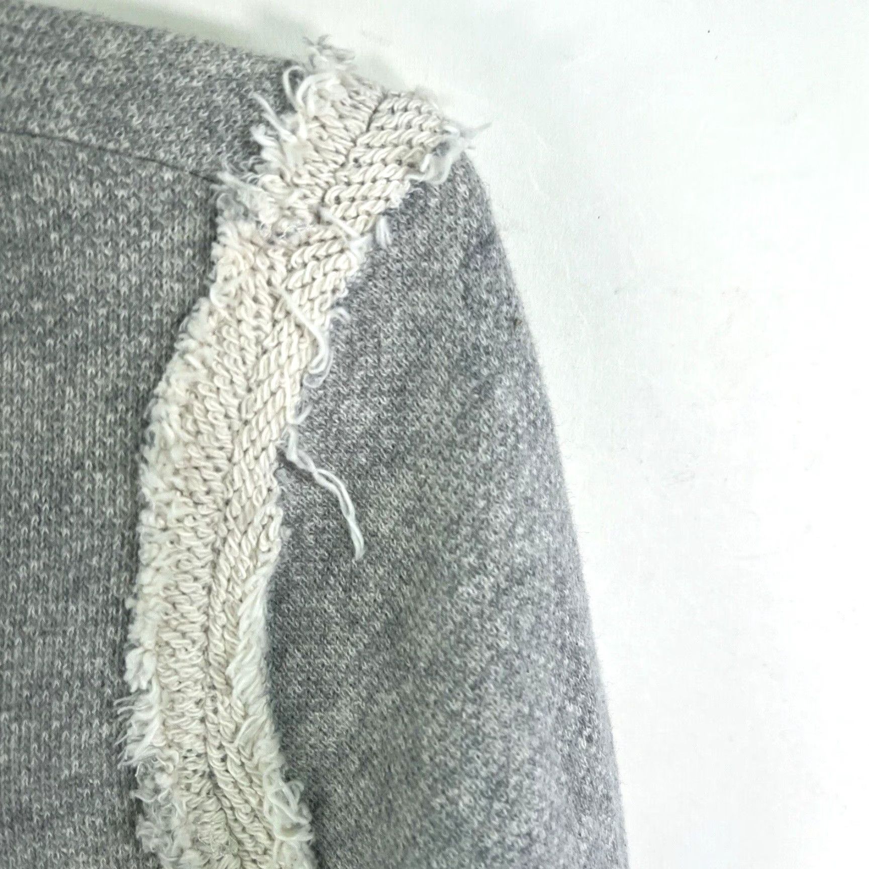 Lucky Brand Lucky Brand Lucky Lotus Full Zip Asymmetrical Jacket Womens L Gray Sweatshirt Size L / US 10 / IT 46 - 2 Thumbnail