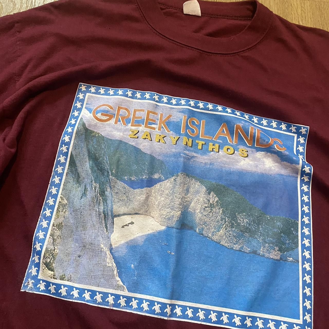 Other Burgundy Greek Islands Zakythos cotton t-shirt Vintage Size US L / EU 52-54 / 3 - 1 Thumbnail