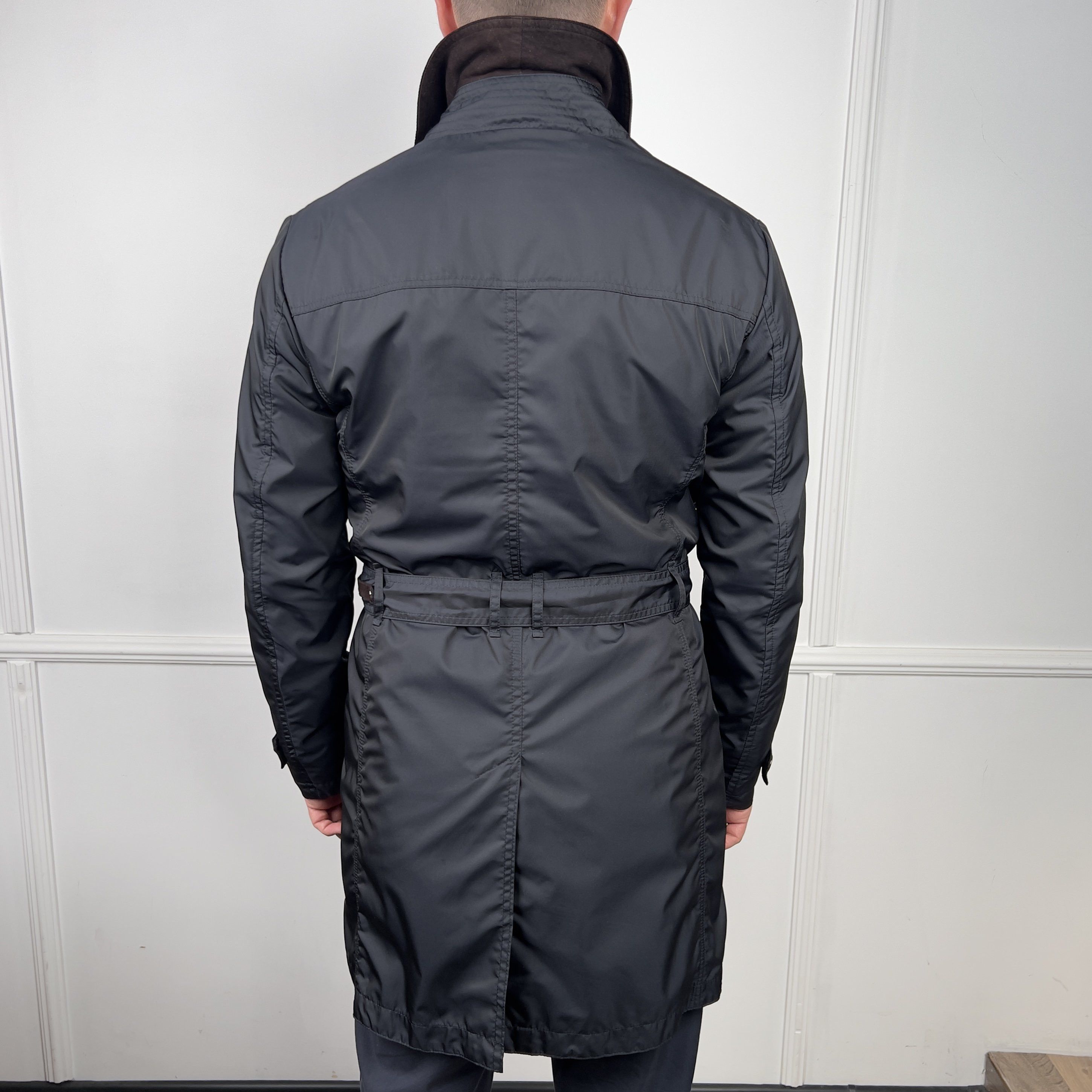 MooRER Authentic Melfi Acqua Double Breasted Trench Coat Belted Size US M / EU 48-50 / 2 - 9 Thumbnail