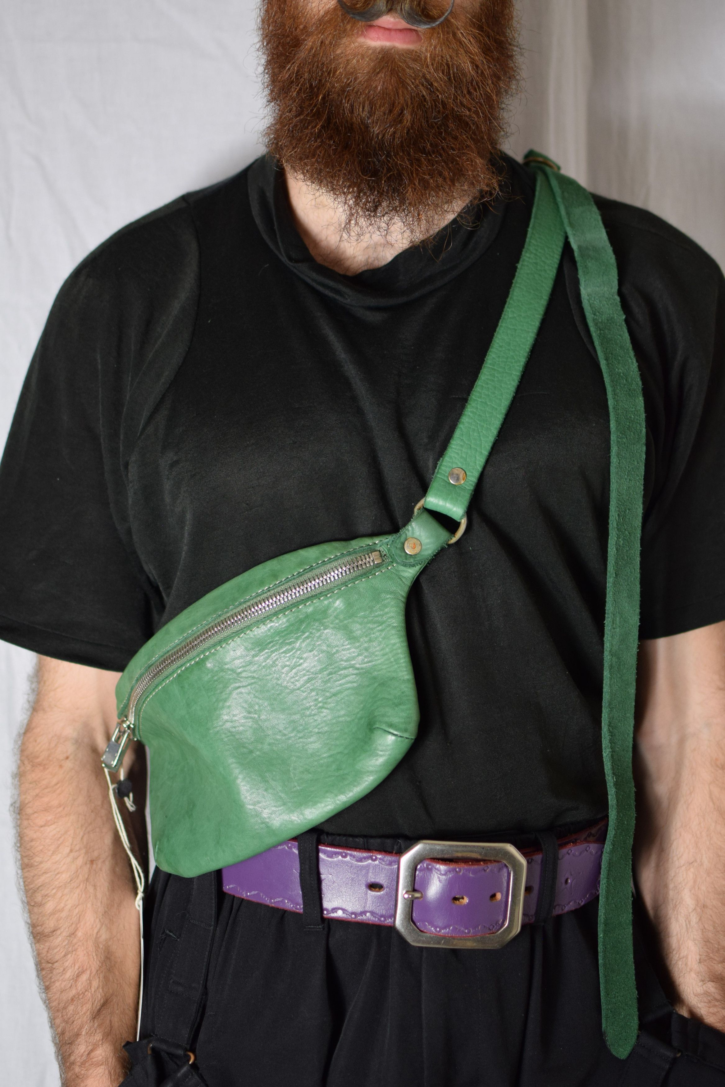 image of Guidi Green Crossbody Bag - Bv06, Men's