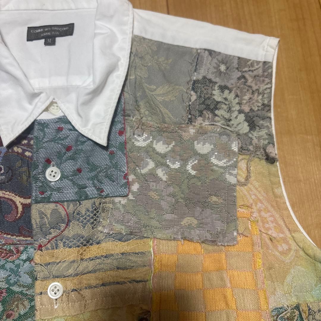 Comme des Garcons Homme Plus 2000SS Gobelin Patchwork Shirt Size US M / EU 48-50 / 2 - 3 Thumbnail