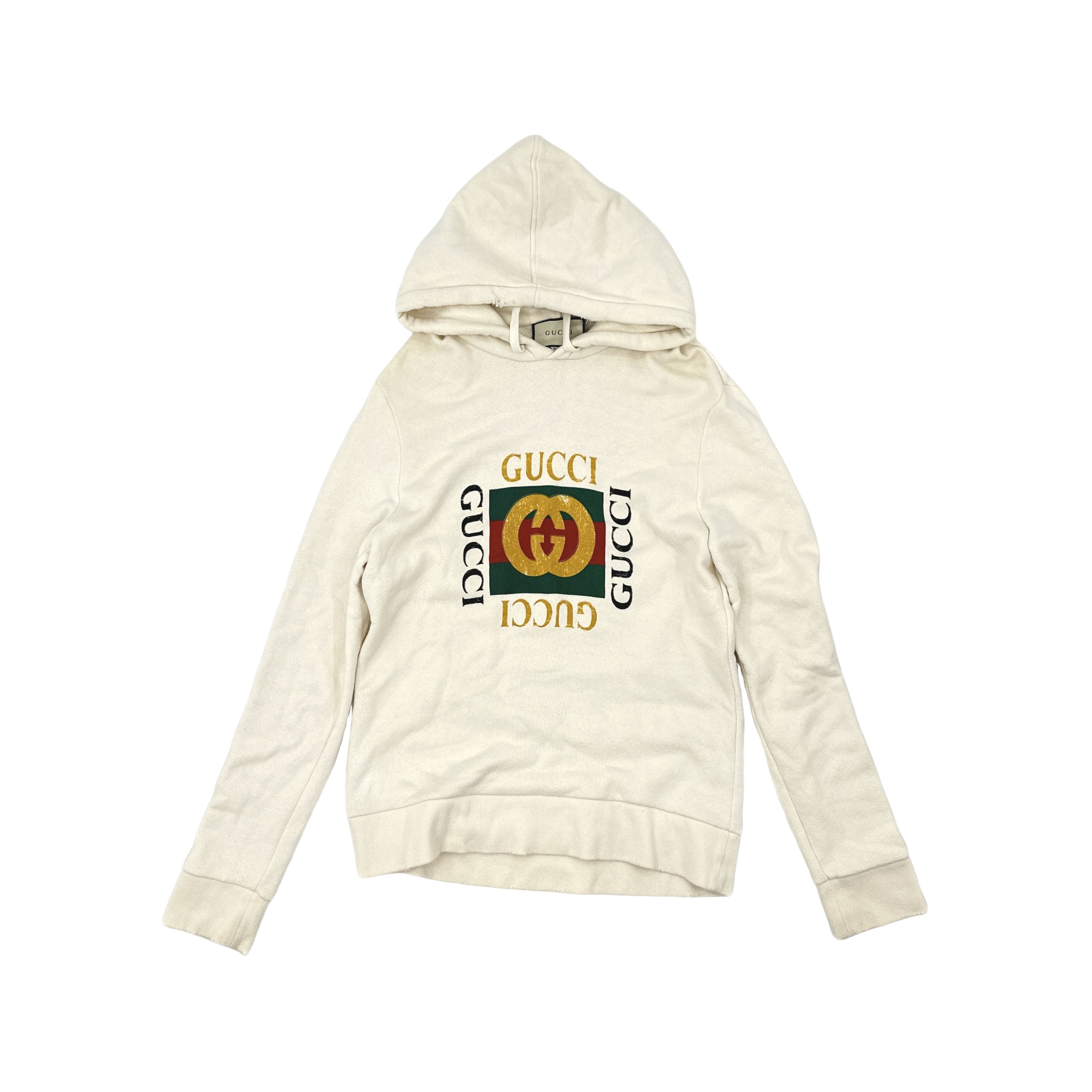 Gucci Gucci Vintage Logo Print Hoodie Size M Size US M / EU 48-50 / 2 - 1 Thumbnail