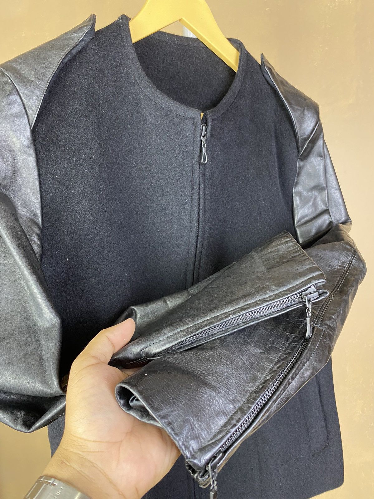 kiryuyrik Kiryuyrik Yohji Yamamoto Leather sleeve jacket Size US L / EU 52-54 / 3 - 4 Thumbnail