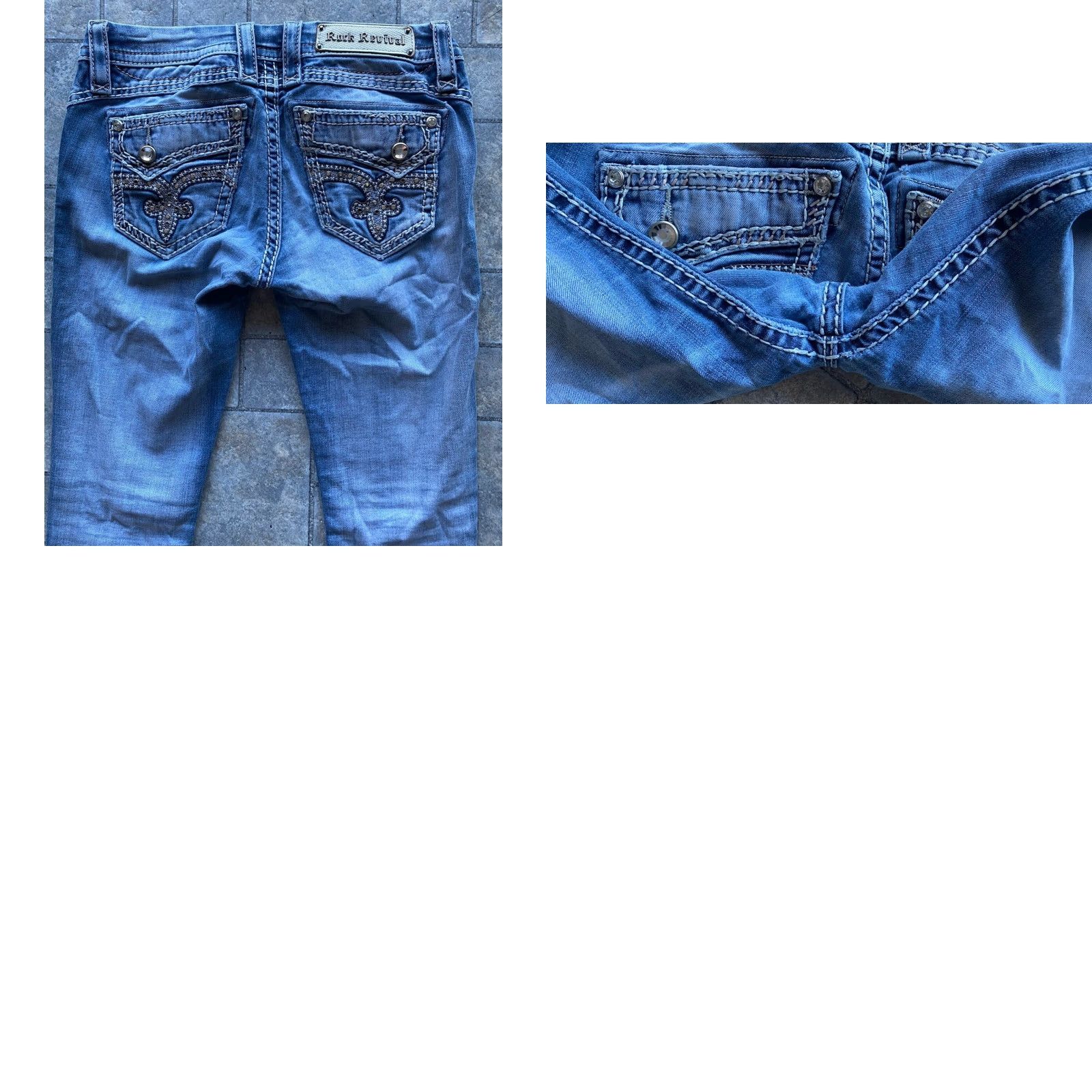 Vintage Rock Revival Jeans Women Blue Barby 26 Ankle Skinny Pants Regular Size 26 Women Size 26" / US 2 / IT 38 - 9 Thumbnail