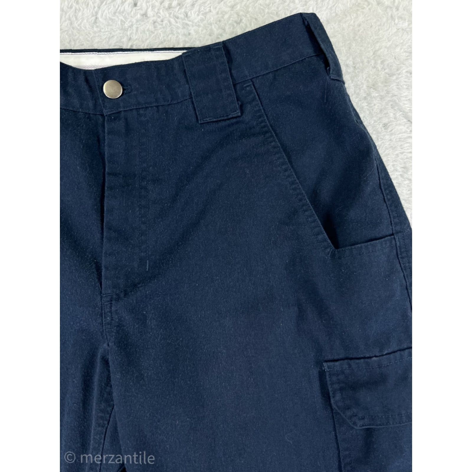 Vintage WearGuard Pants Men 34x34 Blue Cargo Uniform Work Polyester Blend Canvas EMT Trades Size US 34 / EU 50 - 7 Thumbnail