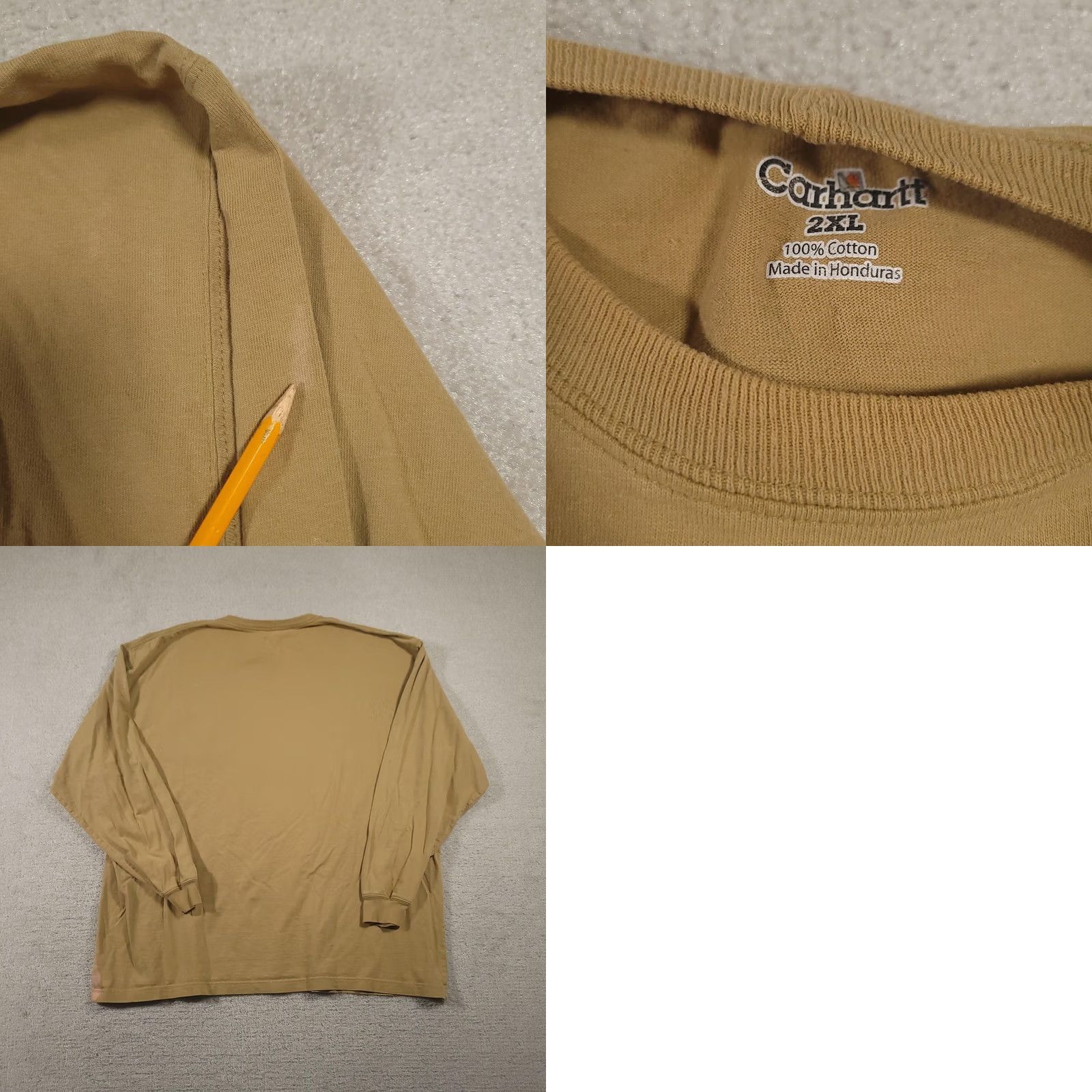 Carhartt Carhartt Shirt Mens 2XL Long Sleeve Pocket Workwear Crewneck Stains Brown Tan 2XL Mens Sleeve Long Pocket Workwear Crewneck Stains Carhartt Shirt Size US XXL / EU 58 / 5 - 10 Thumbnail