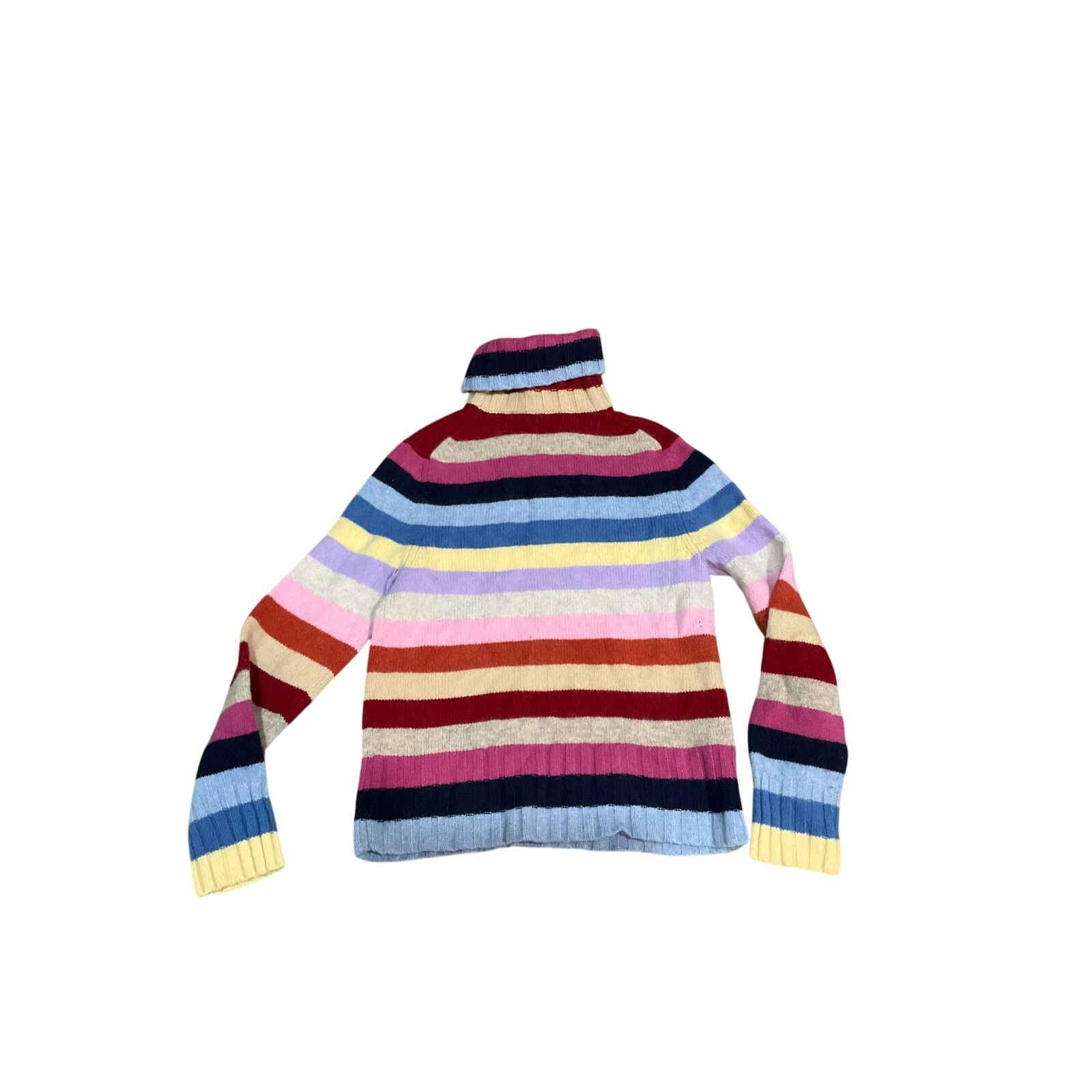 Old Navy Old Navy Y2K 100% Lambs Wool Turtleneck Sweater Stripe Size L / US 10 / IT 46 - 5 Thumbnail