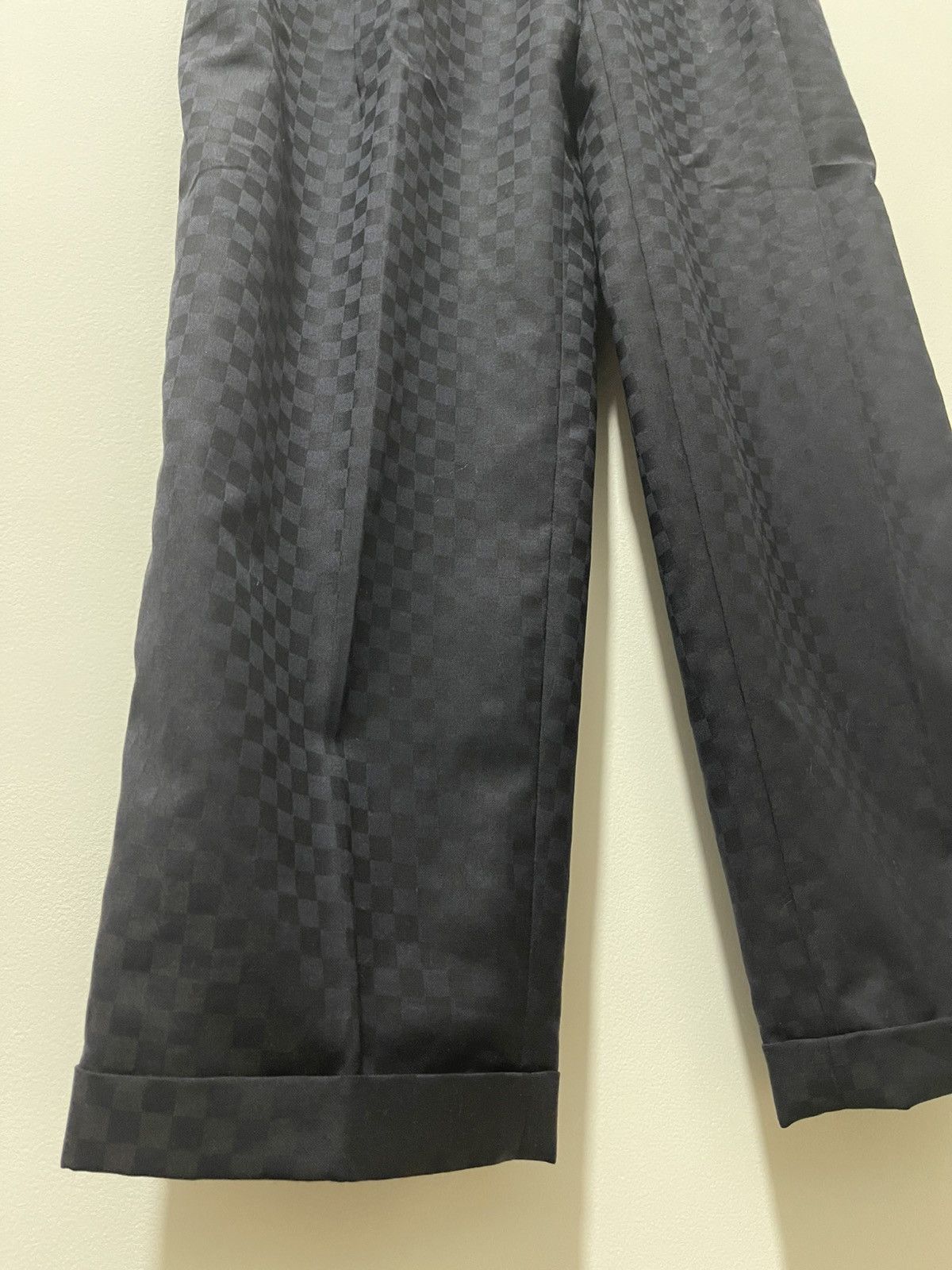 Versace Rare Vintage GIANNI VERSACE Black Checkered OPTI Zipper Size US 29 - 3 Thumbnail