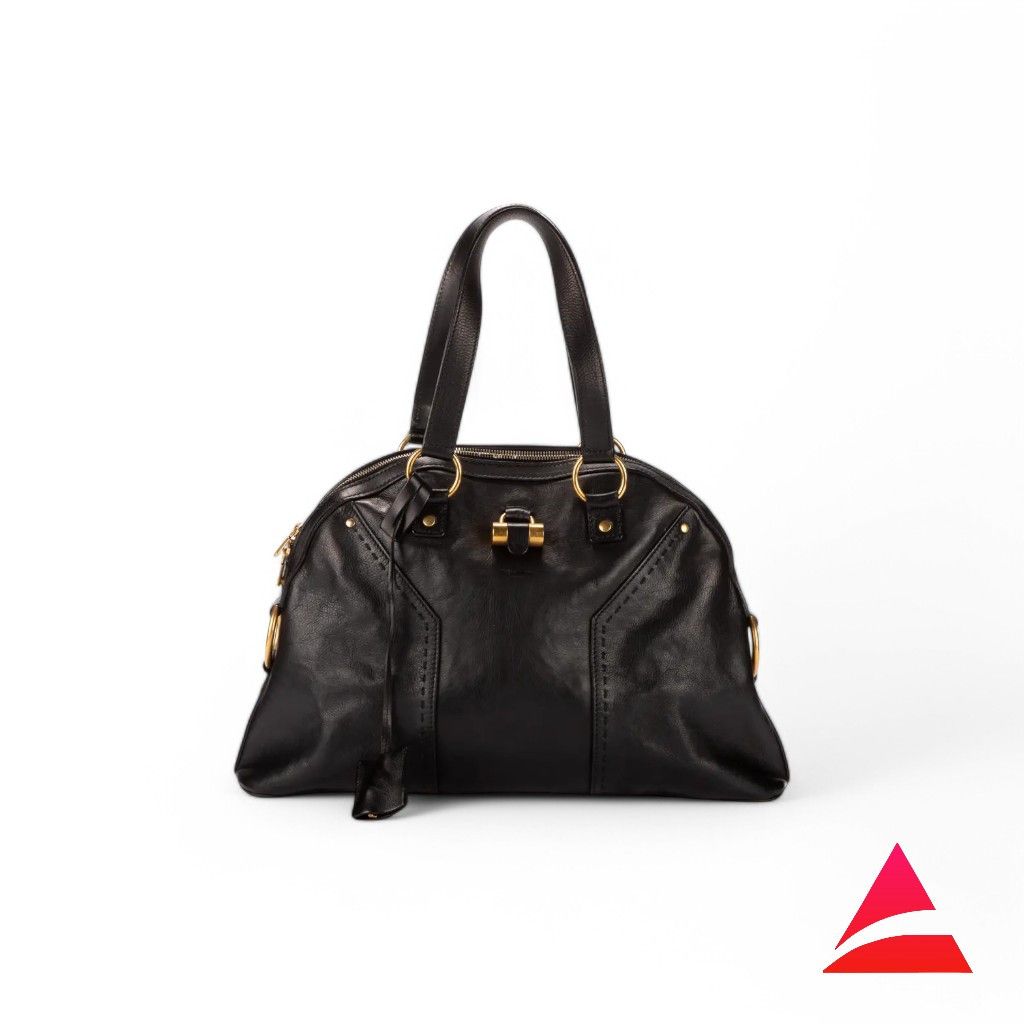 Yves Saint Laurent Yves Saint Laurent - Muse Black Leather Shoulder Bag Handbag Size ONE SIZE - 1 Thumbnail