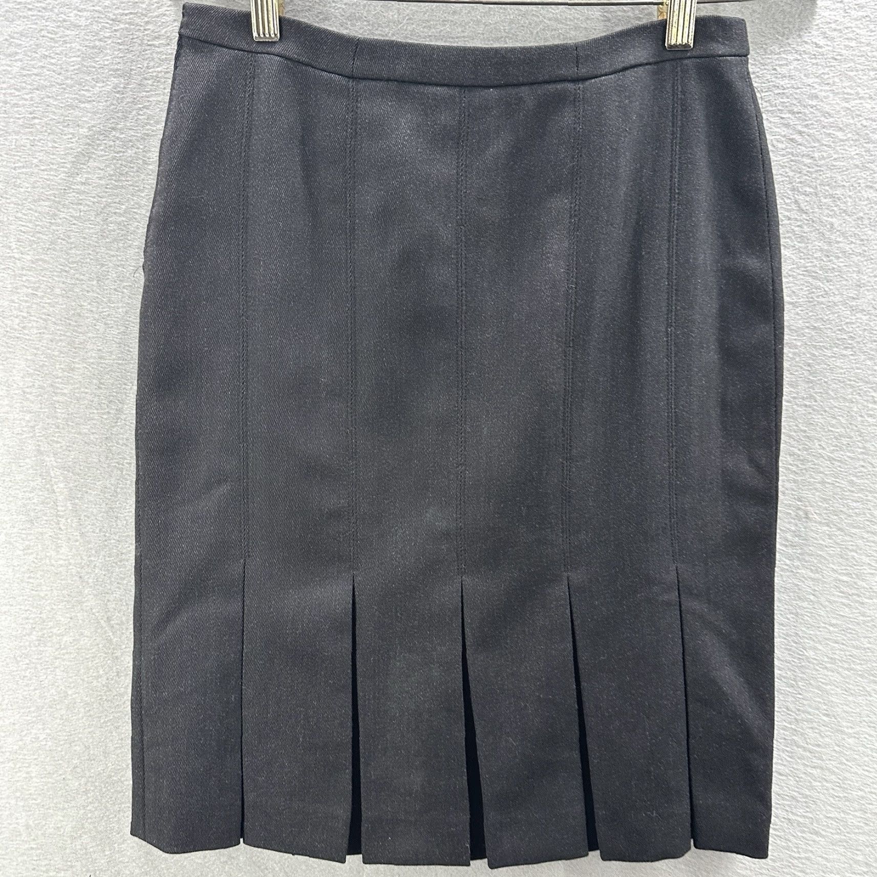 Akris Akris Skirt Womens 4 Knee Length Pleated Black Wool Cotton Classic Minimalist 90s City Preppy Mens? Women. Size 27" / US 4 / IT 40 - 6 Thumbnail